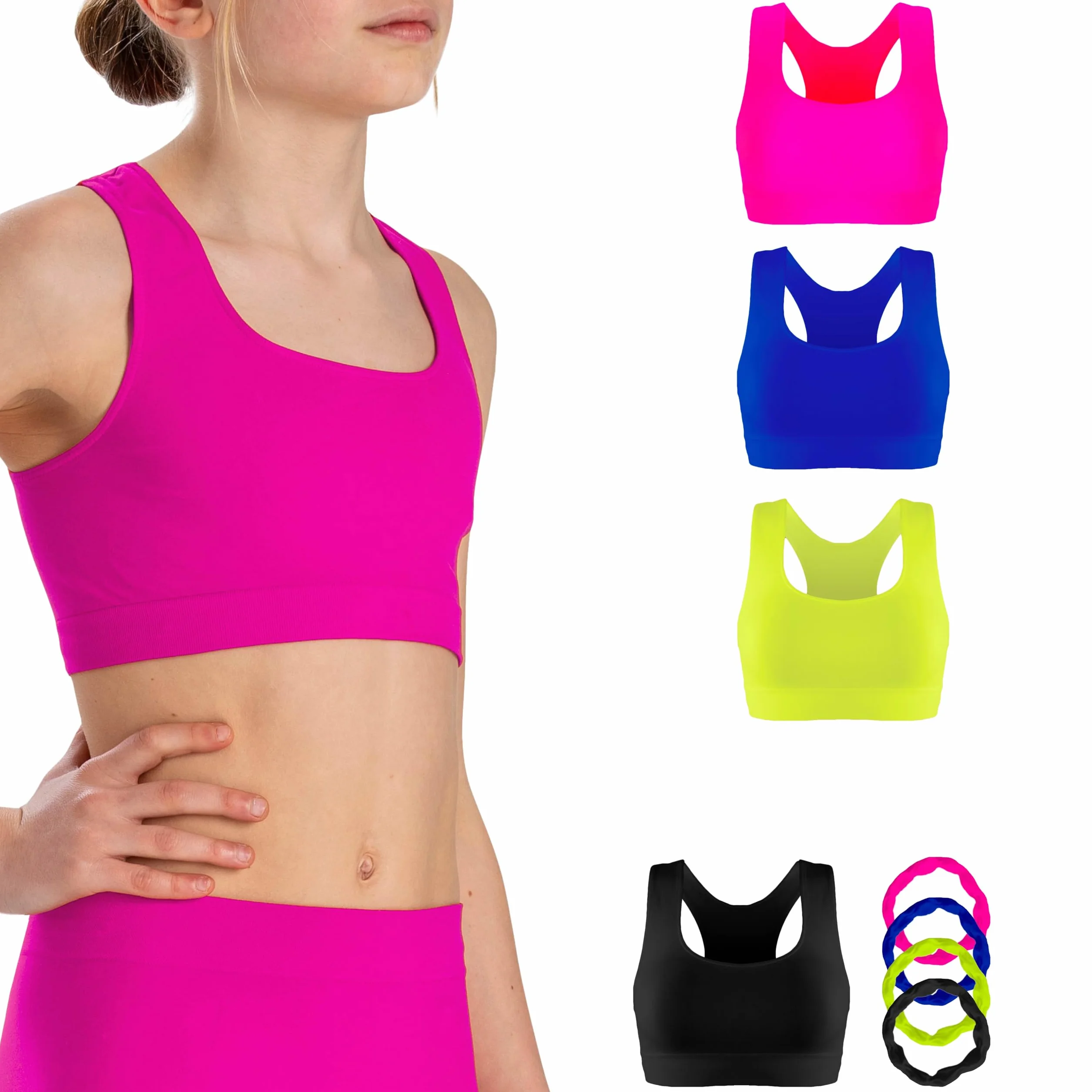 Risalti Brassiere Fille Sport Olympic Microfibre 3Pcs - Brassiere De Sport Enfant Fille - Made in Italy