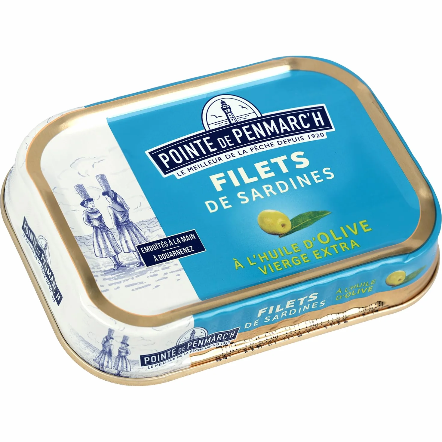 Filets de sardines à l'huile d'olive vierge extra Pointe de Penmarc'h le lot de 6 boîtes de 100 g - Livraison en 2 à 3 jours ouvrés depuis la Bretagne