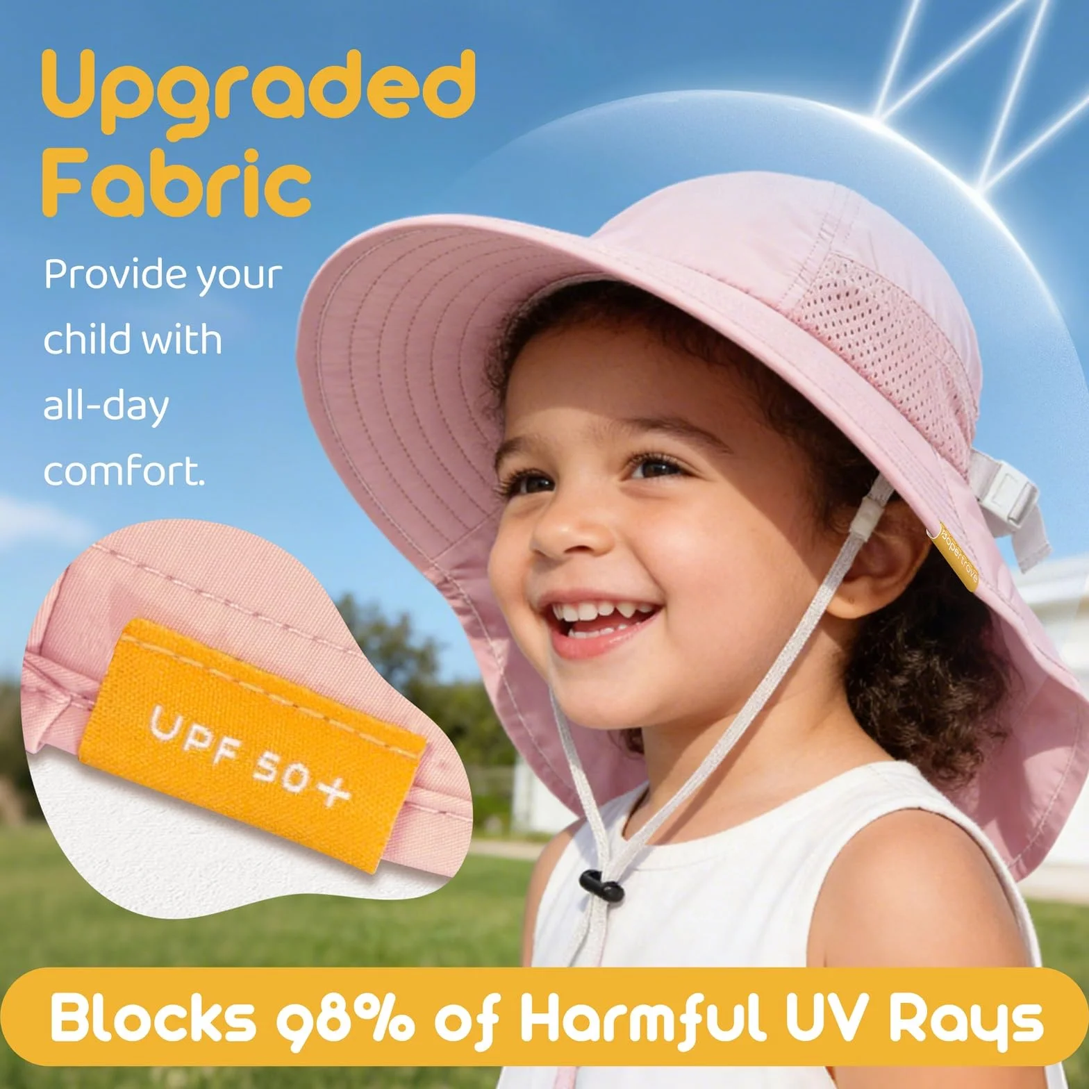 Chapeau Anti UV Bébé Fille Garçon Casquette Enfant Soleil Plage