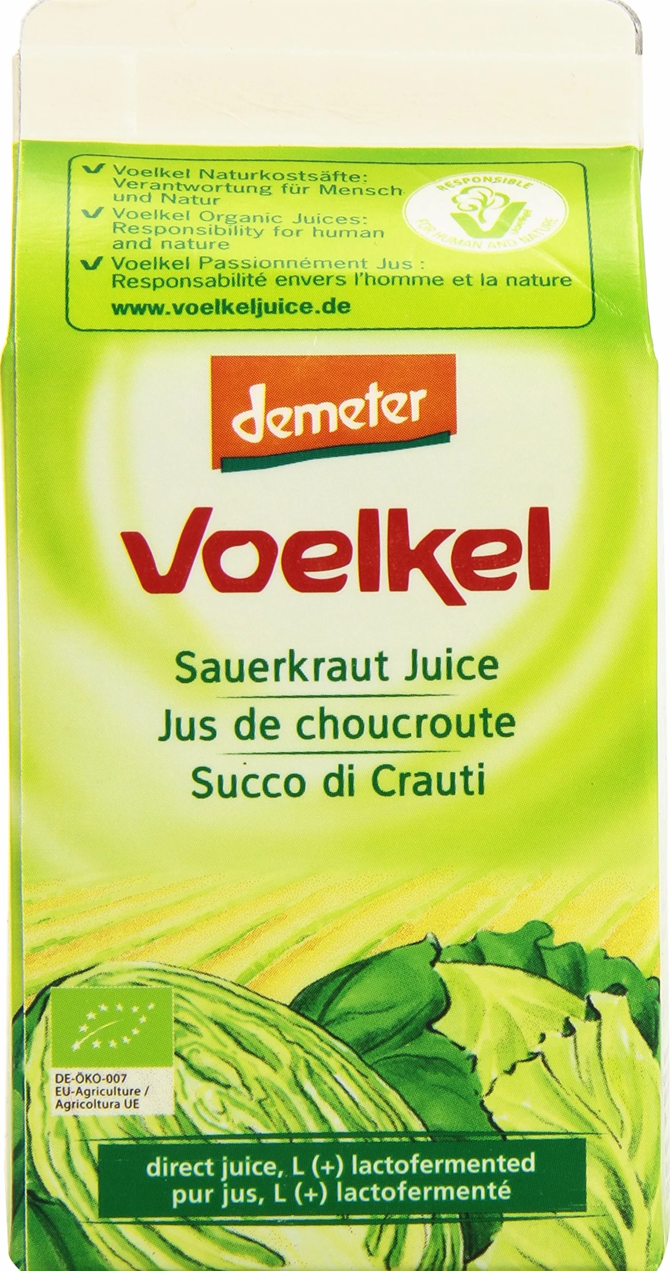 Voelkel Jus de Choucroute 500 ml - Lot de 4