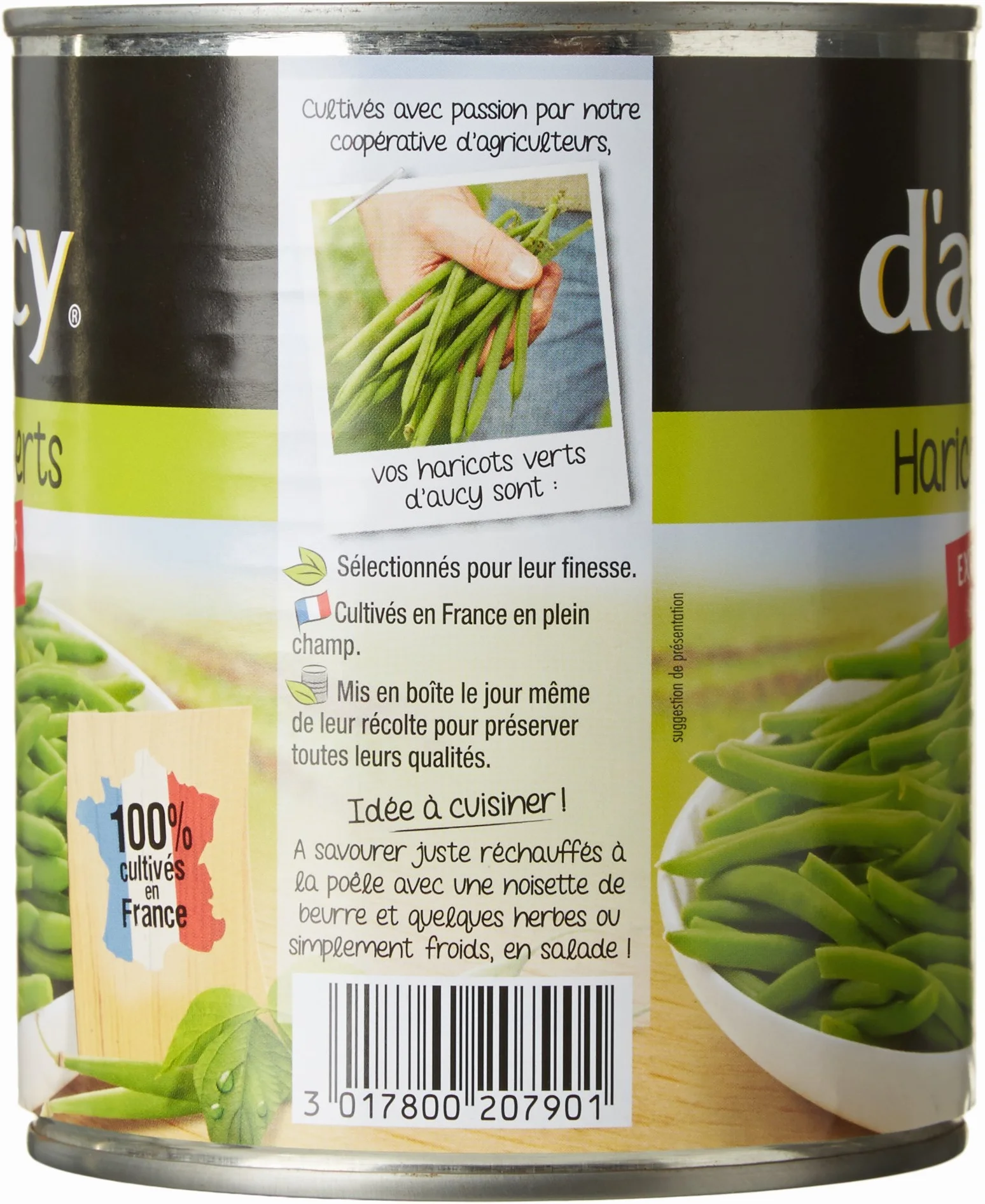 D'Aucy Haricots Verts Extra Fins, 440g