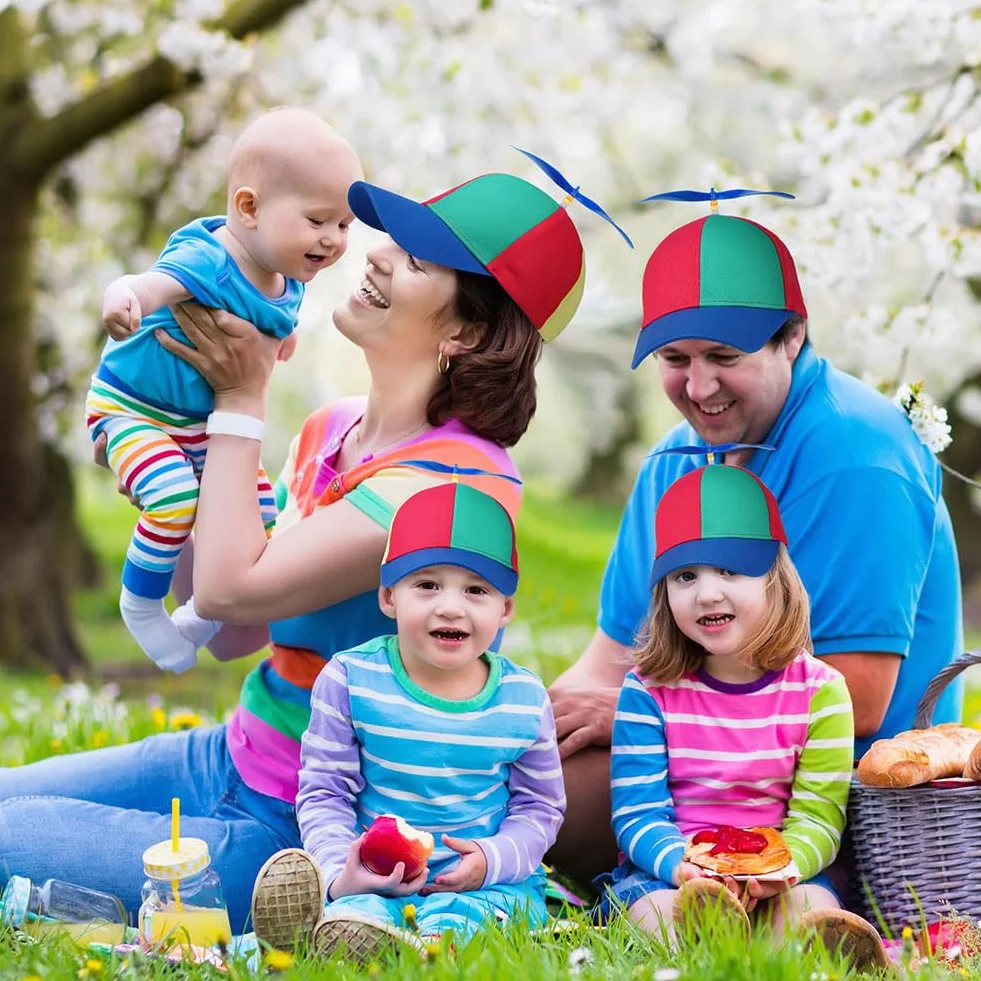 Aomig Casquette à Hélice, Chapeau d'Hélicoptère Réglable pour Adultes Enfant