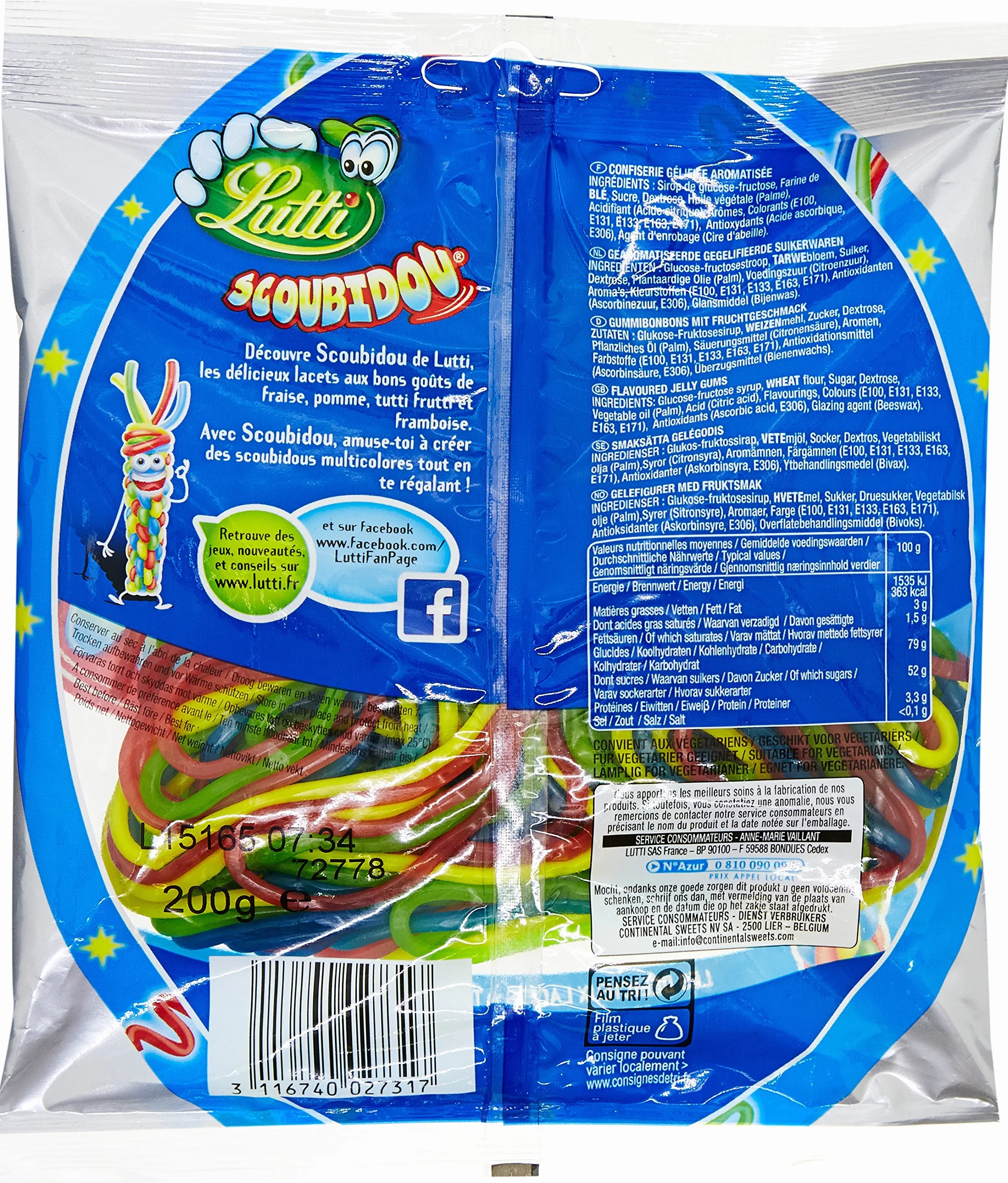 Scoubidou Bonbons Gélifiés, 200g