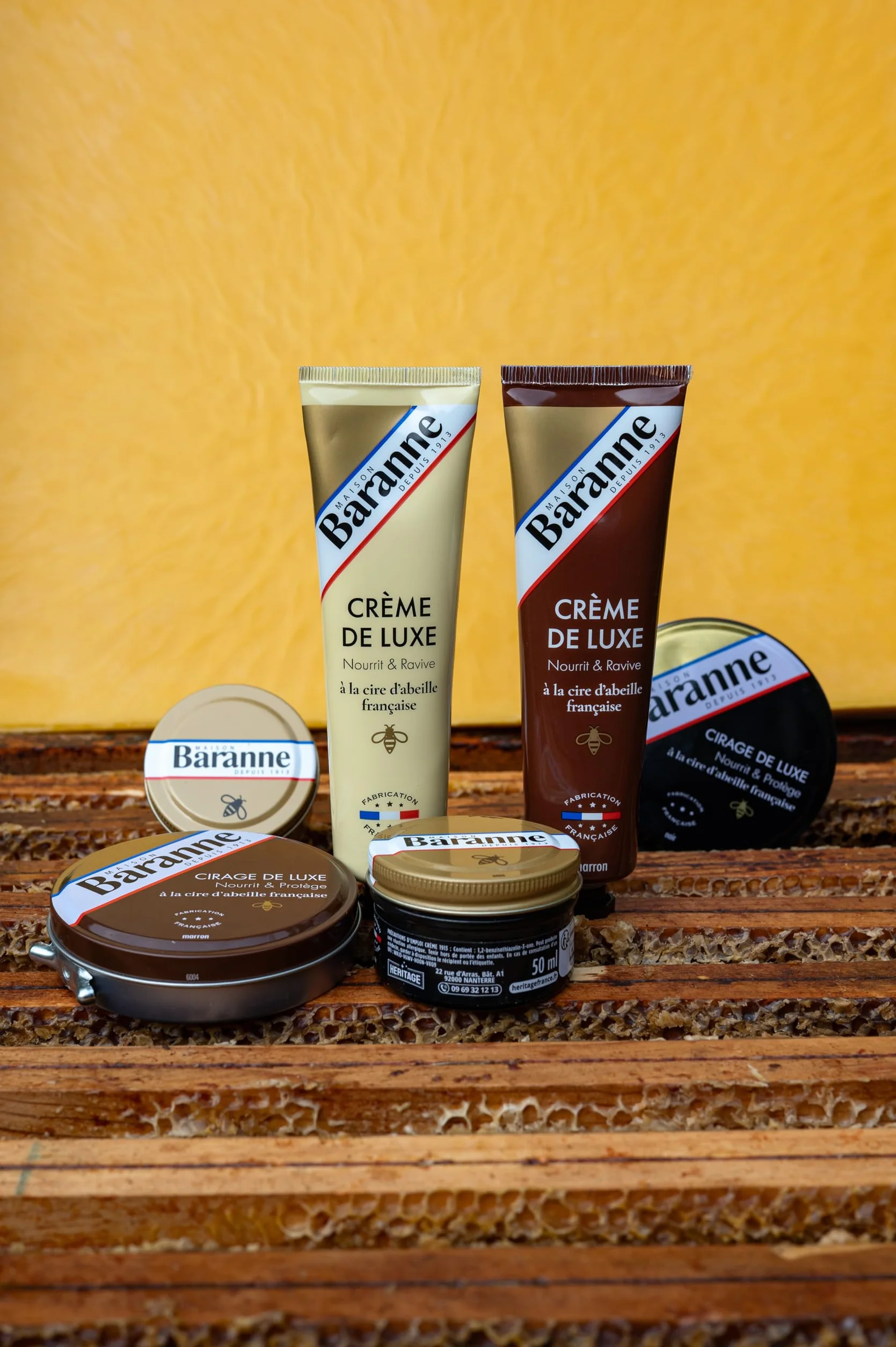 Crème Cirage Marine Cire D'Abeille Française Entretien Chaussure Cuir 50mL