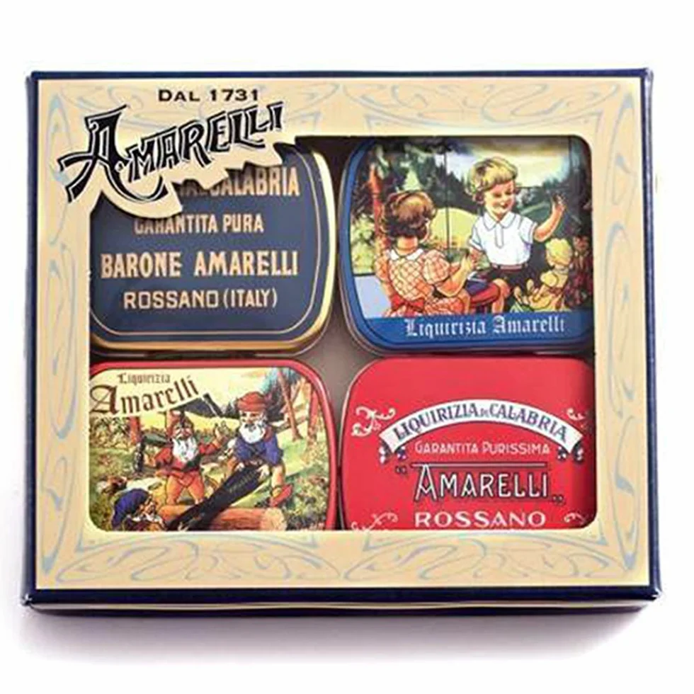 Coffret Cadeau Boîte de Réglisse Goûts Assortis 4 x 20g