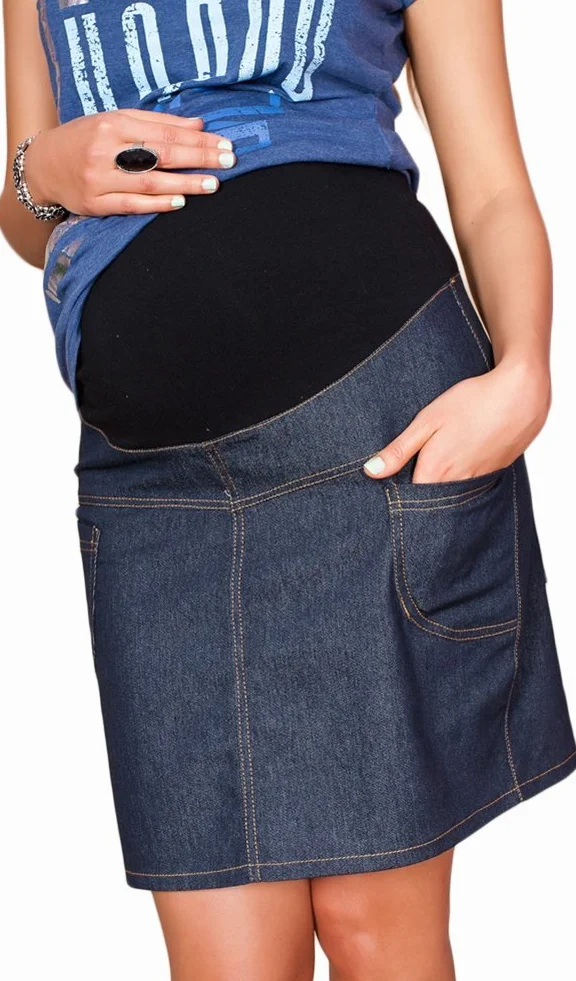 Jupe de Grossesse Maternité Denim Jeans décontractée 9060