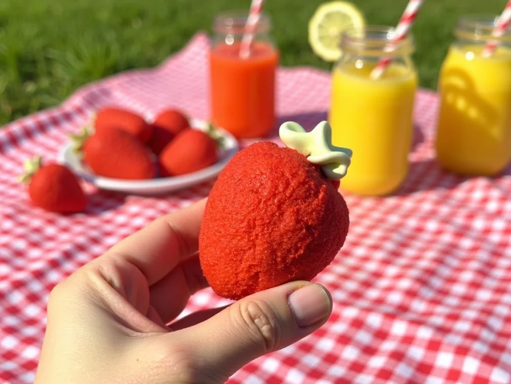 Mellow Mellow Géant Fraises Fruits Caoutchouc Marsh Mallows Mousse Sucre 40 Pièces 720g