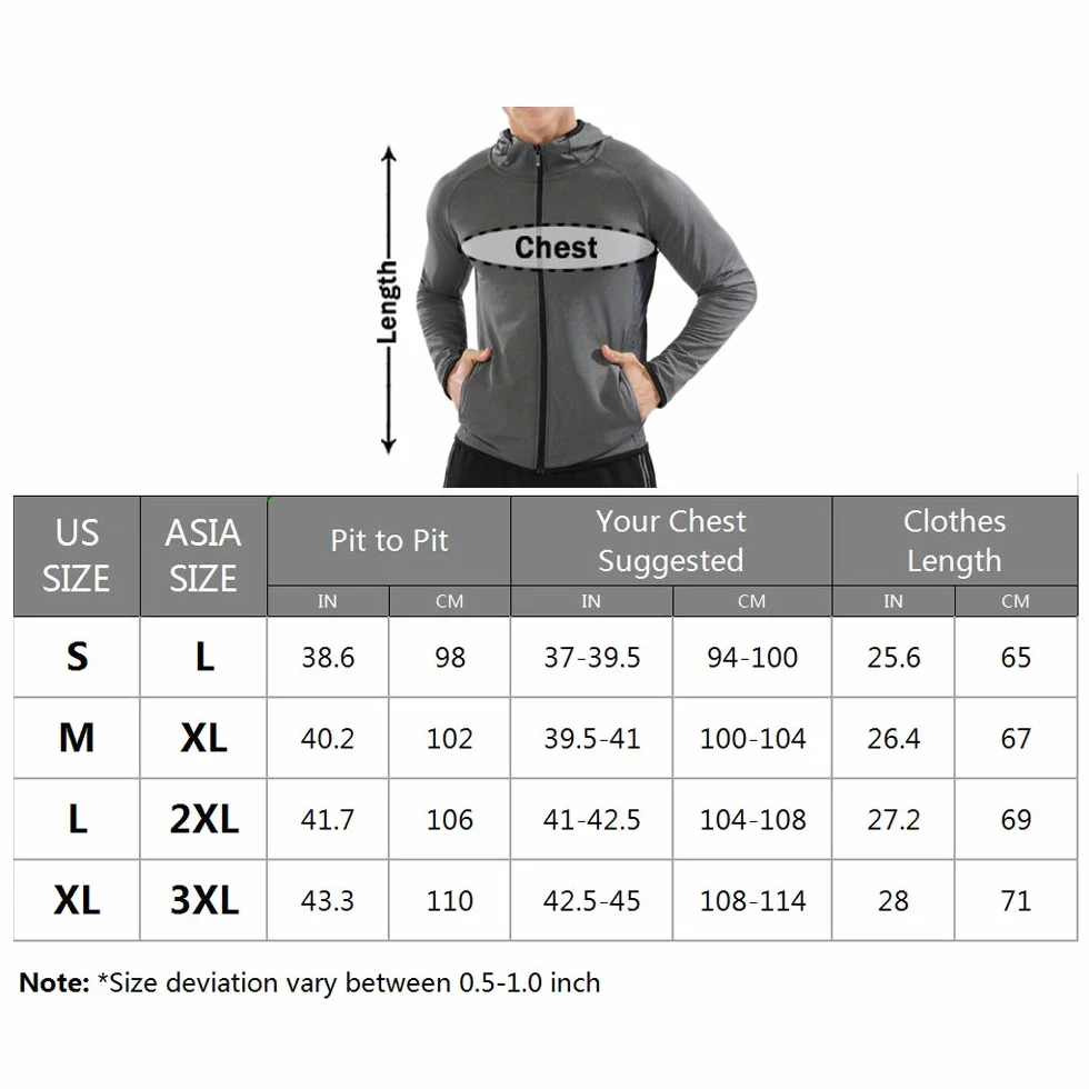 Sweats à Capuche Sport Hommes Fermeture éclair Running Vestes Gym Haut