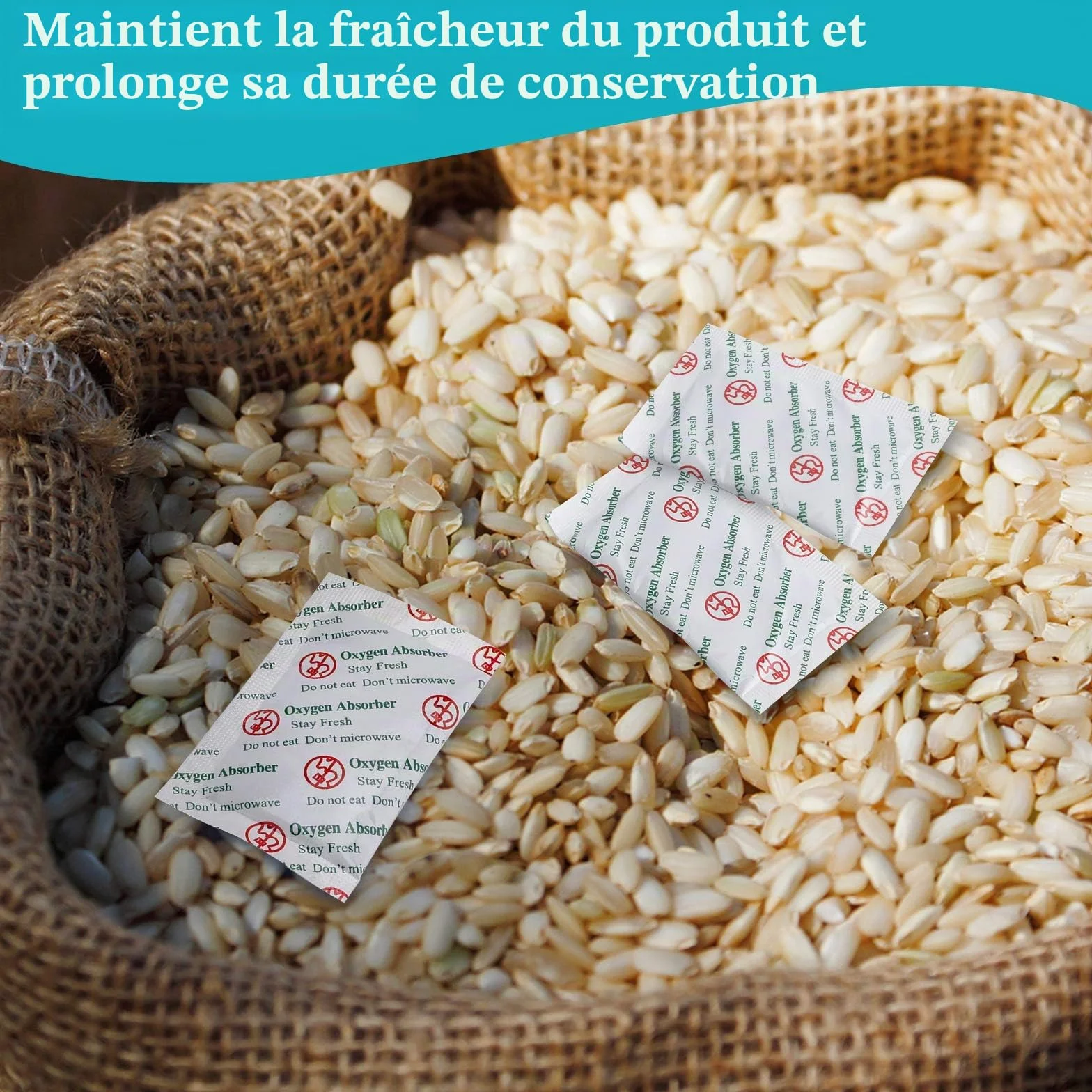2000CC(30-Pack) Paquets d'absorbeurs d'oxygène de Qualité Alimentaire pour le Stockage d'aliments Séchés et à Long Terme Faits Maison, Stockés dans un Sac Sous Vide