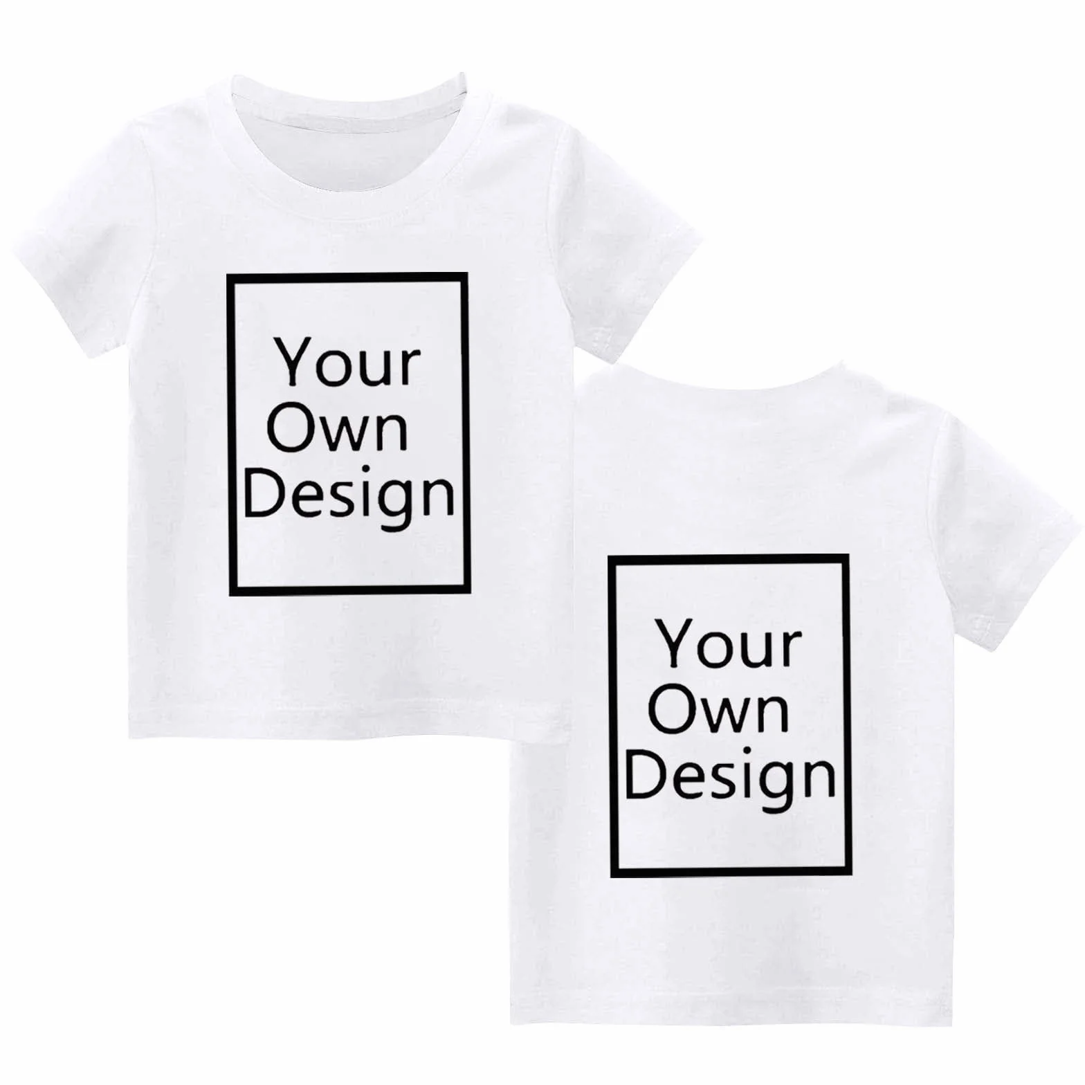 T-Shirt Personnalisable Enfant Garçons Filles - T-Shirt Personnalisé Recto/Verso avec Texte Image Logo Manches Courtes