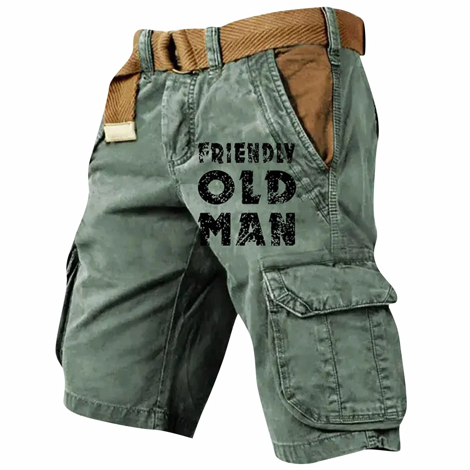Générique Shorts Hommes Cargo Vintage Été Travail Bermudas Pantalon Court Plusieurs Poches