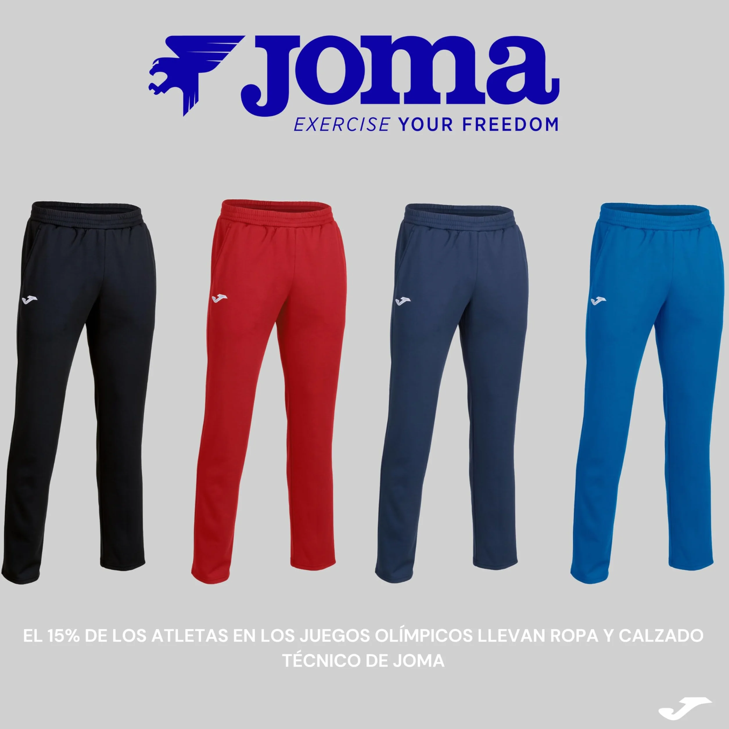 Joma Pantalon de Sport Homme 5XS-3XL Poches Taille Élastique Cordon Cleo