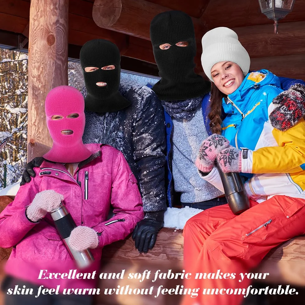 Cagoule Balaclava 2 ou 3 Trous Tricoté pour Ski Moto Vélo Cyclisme