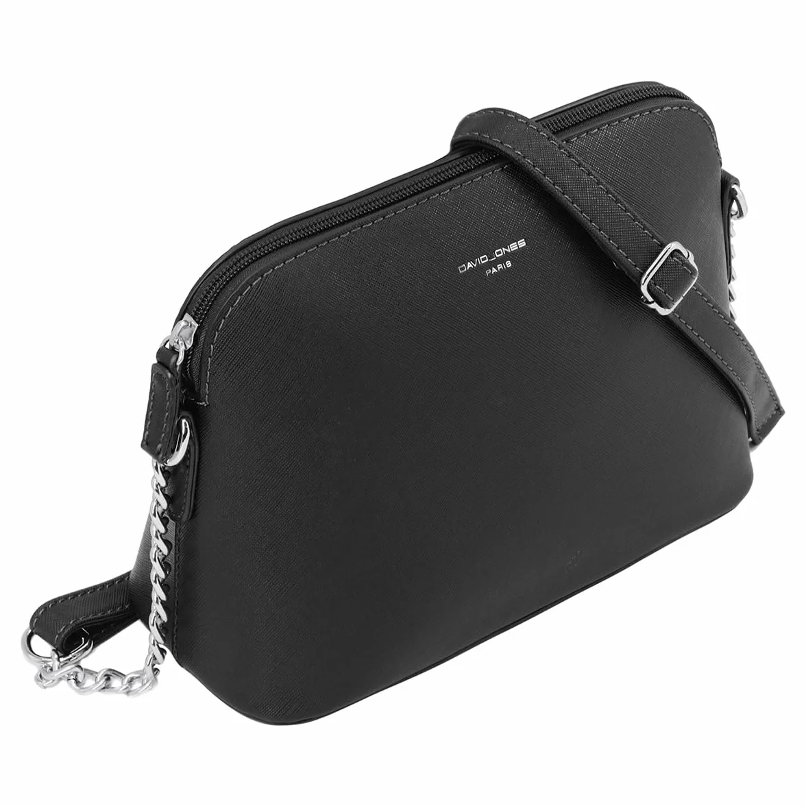 David Jones Sac à Main Femme Cuir PU Rigide Chaîne Argentée