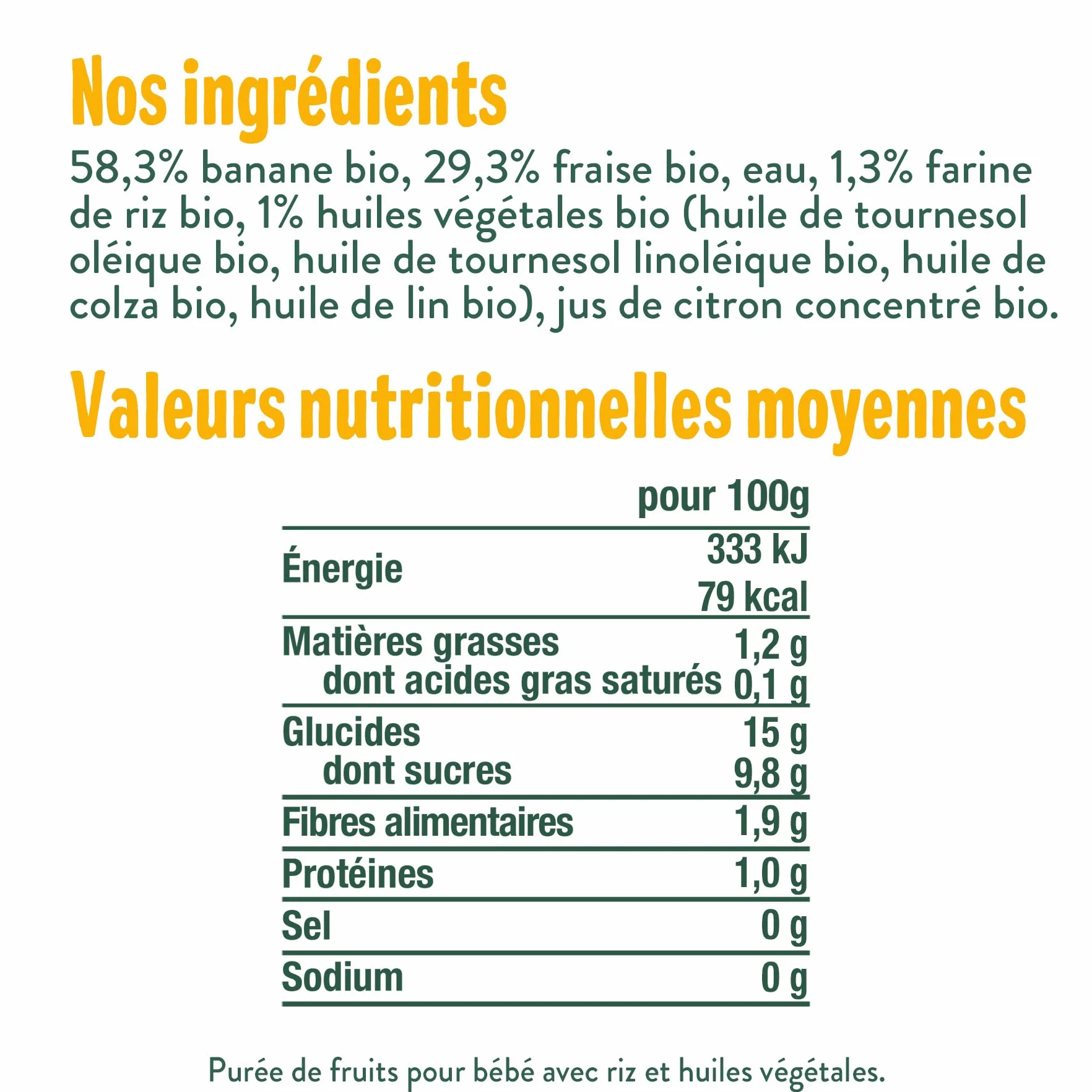 GOOD GOÛT Petit Déj Fraise Gourde Bébé Dès 6 Mois Sans Sucres Ajoutés 10x70g