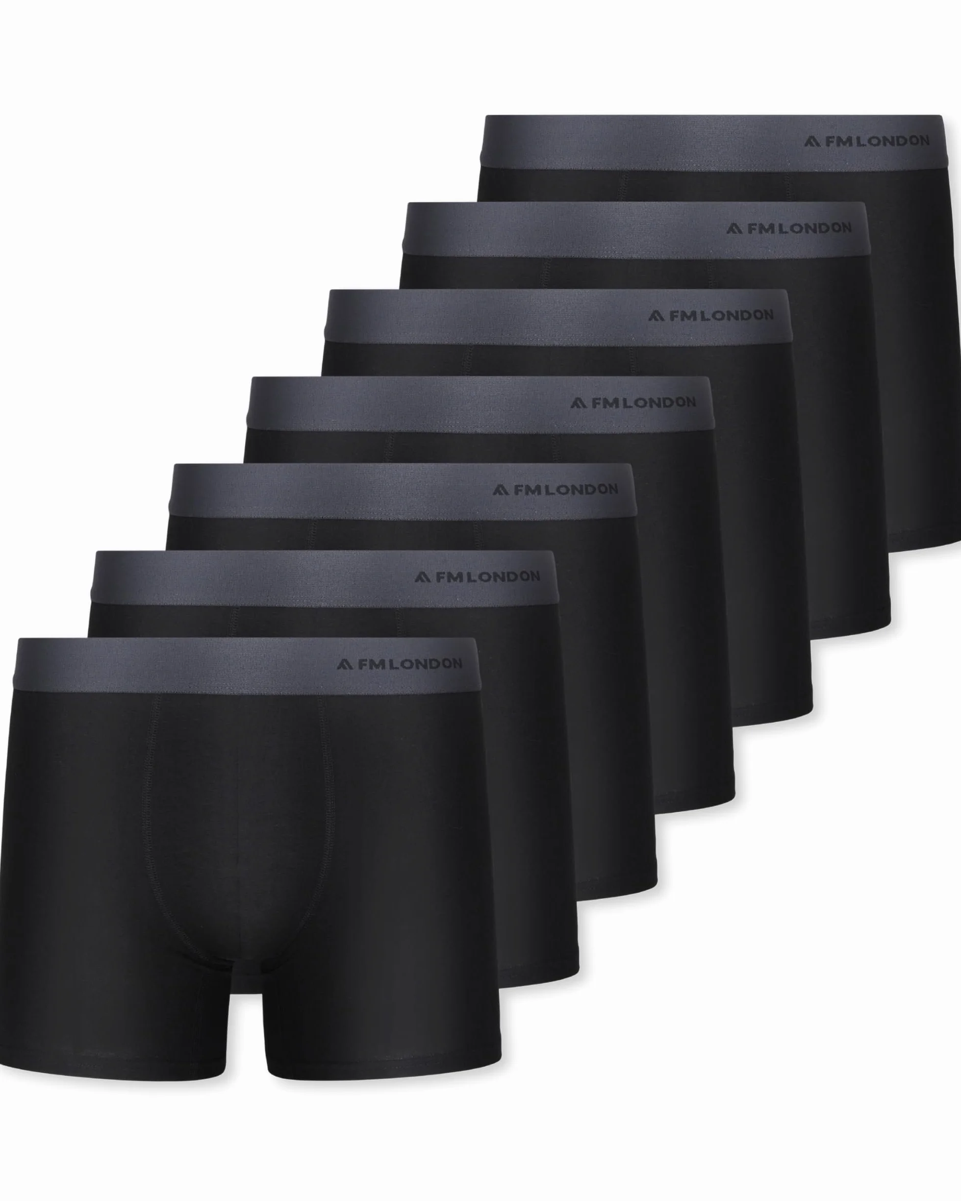 FM London Lot de 7 Boxers pour Homme sans Étiquette Riche en Coton Respirant