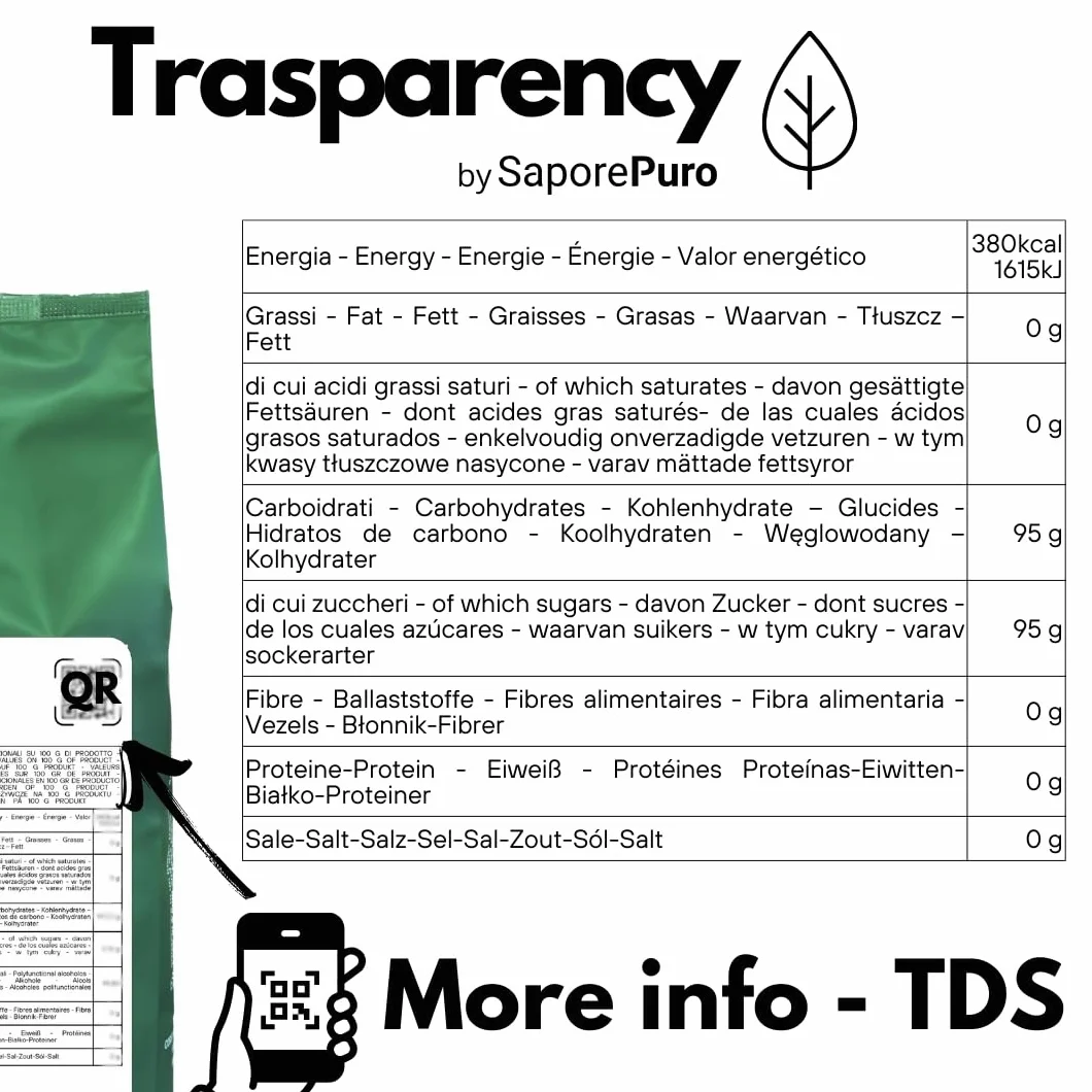 SaporePuro Sirop de Glucose en poudre 900 g - Idéal pour les desserts, glaces et sorbets