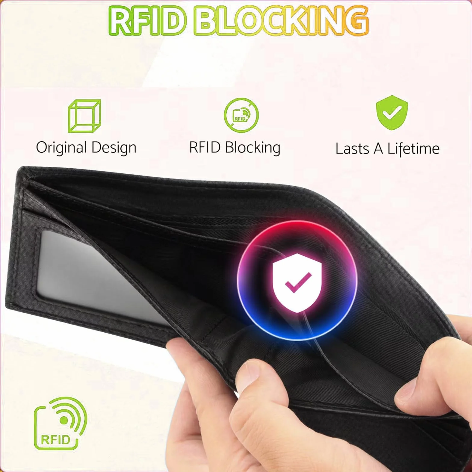 Portefeuille garçon Deux Volets Motif Football Protection RFID fenêtre ID Compartiment pièces Cadeau 8-15 Ans