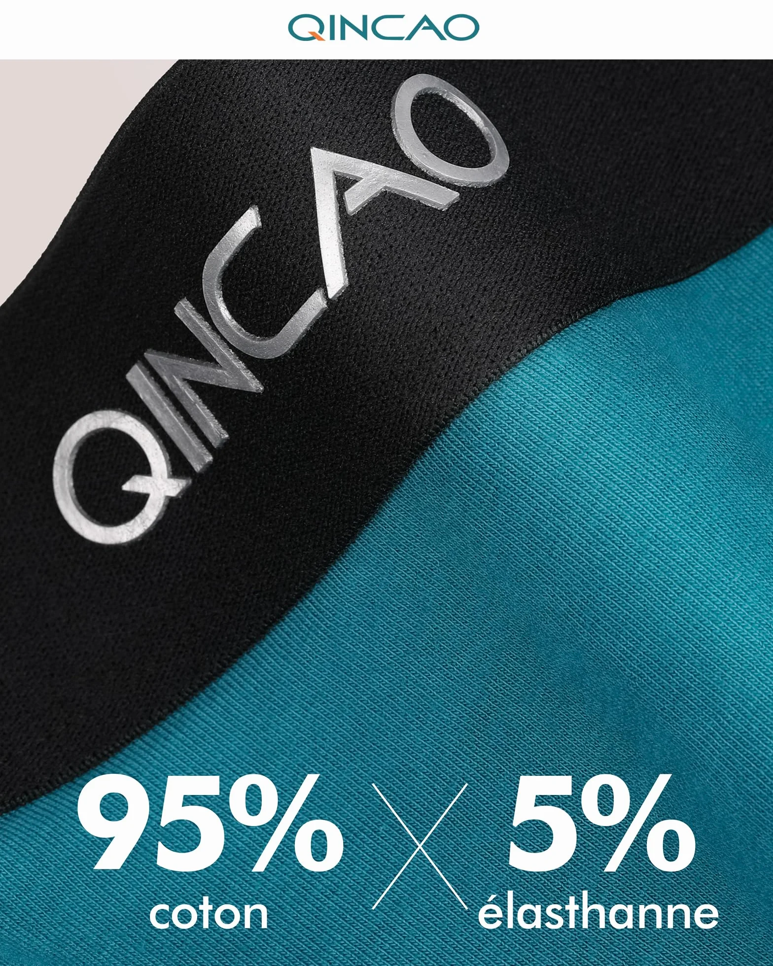 QINCAO Boxers Homme Lot de 6 Coton Trunk Caleçons Doux Confortables