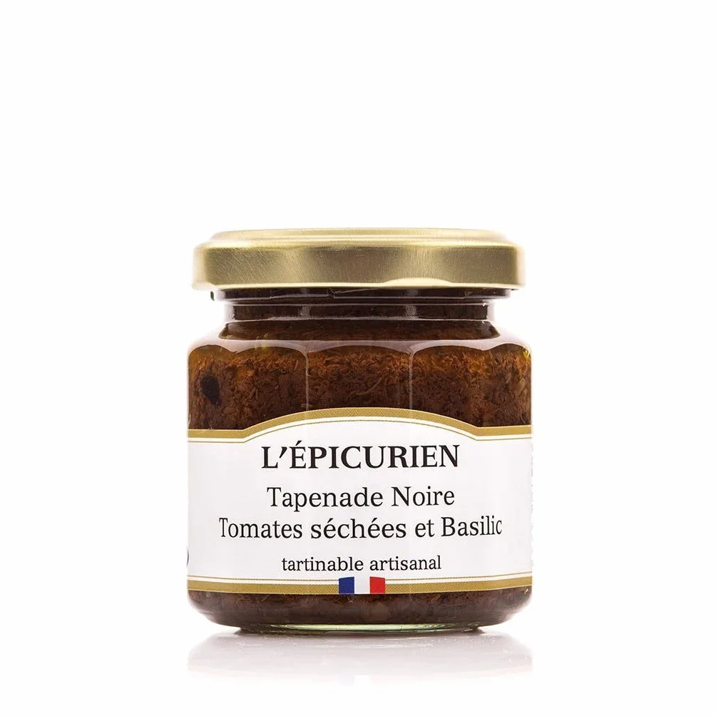L'Ã picurien - Tapenade Noire Tomates Séchées et Basilic