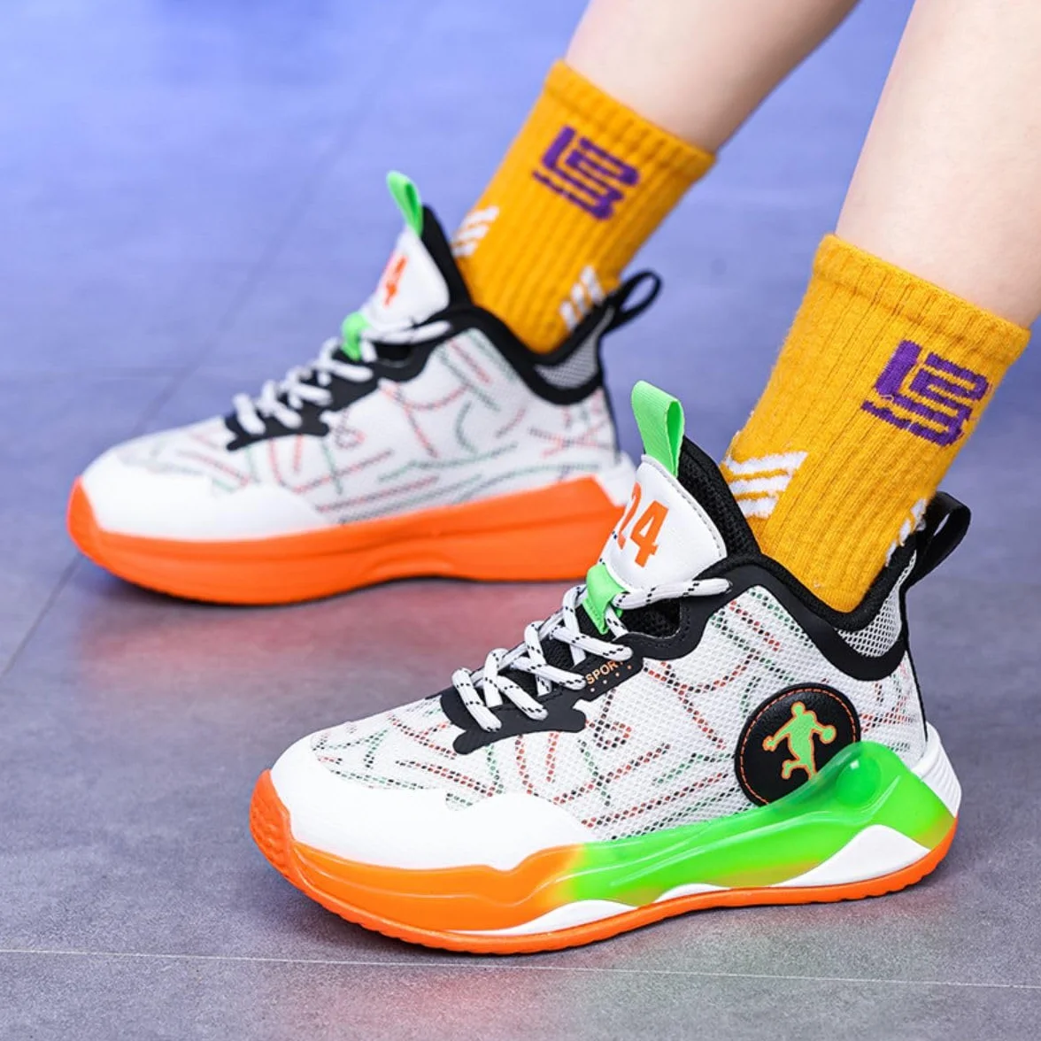 Chaussures de Basket-Ball pour Garçons et Filles de Sport et Course à Pied