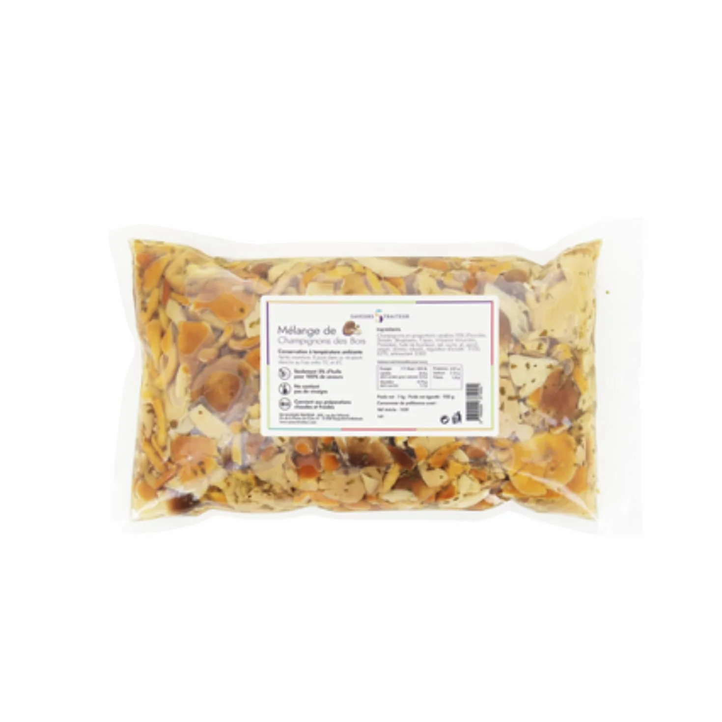 Mélange de Champignons des Bois Saveurs Traiteur – Sachet 1 kg | Sélection Gourmande | Idéal Poêlées, Sauces & Plats Gastronomiques