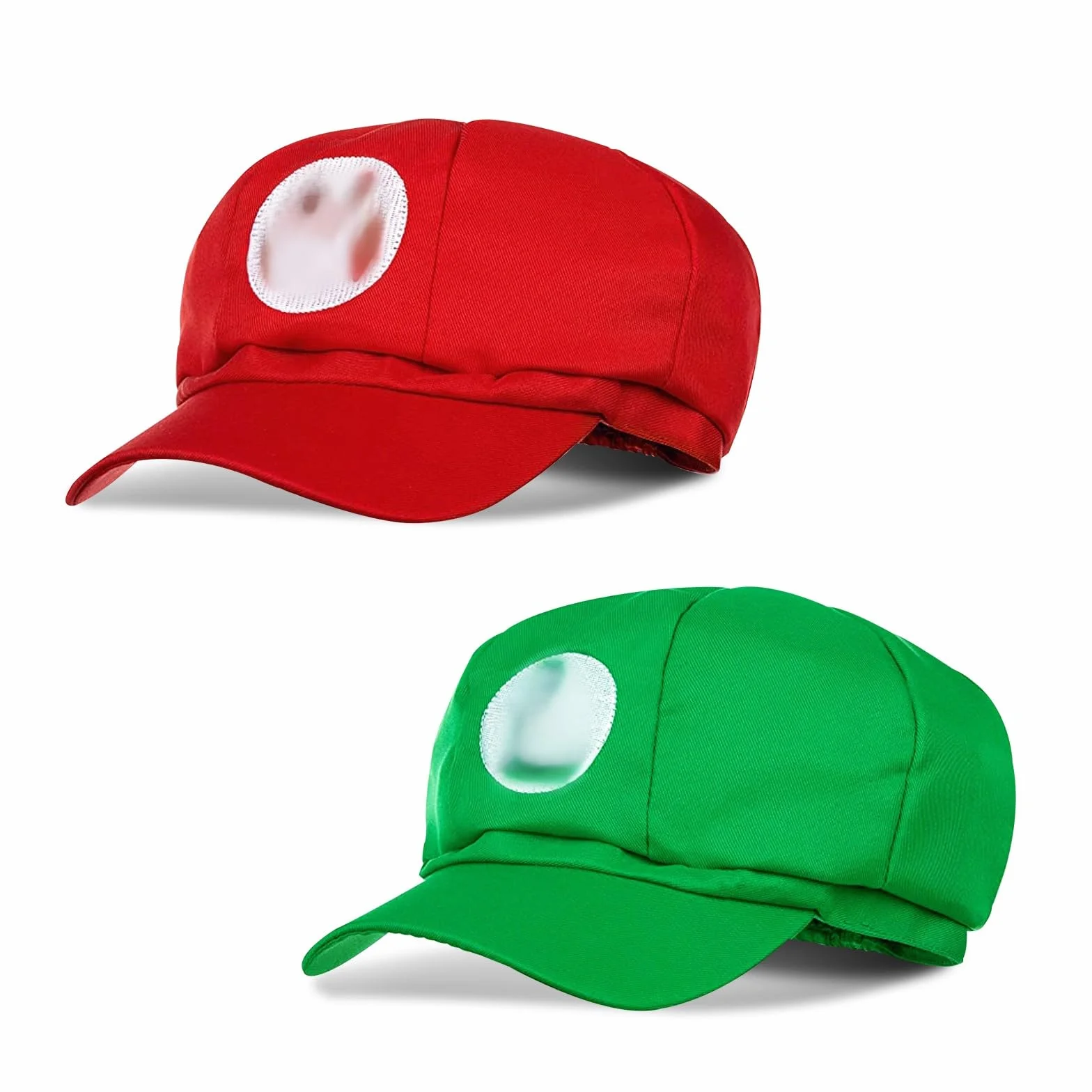 Lot de 2 casquettes de baseball Mari pour enfants rouge + vert