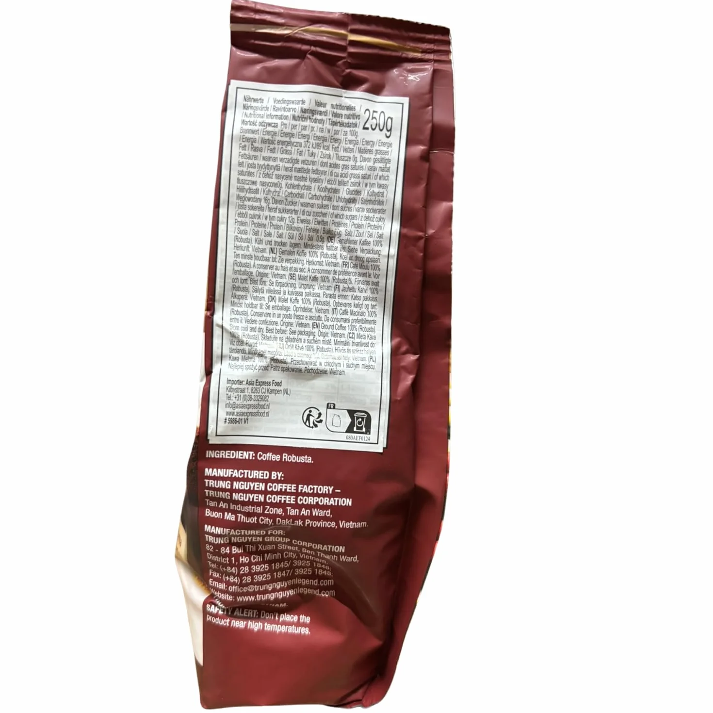 Trung Nguyen Café Moulu Creative 1-250g | Café torréfié vietnamien avec saveur douce, arome équilibré, parfait pour filtre et café vietnamien