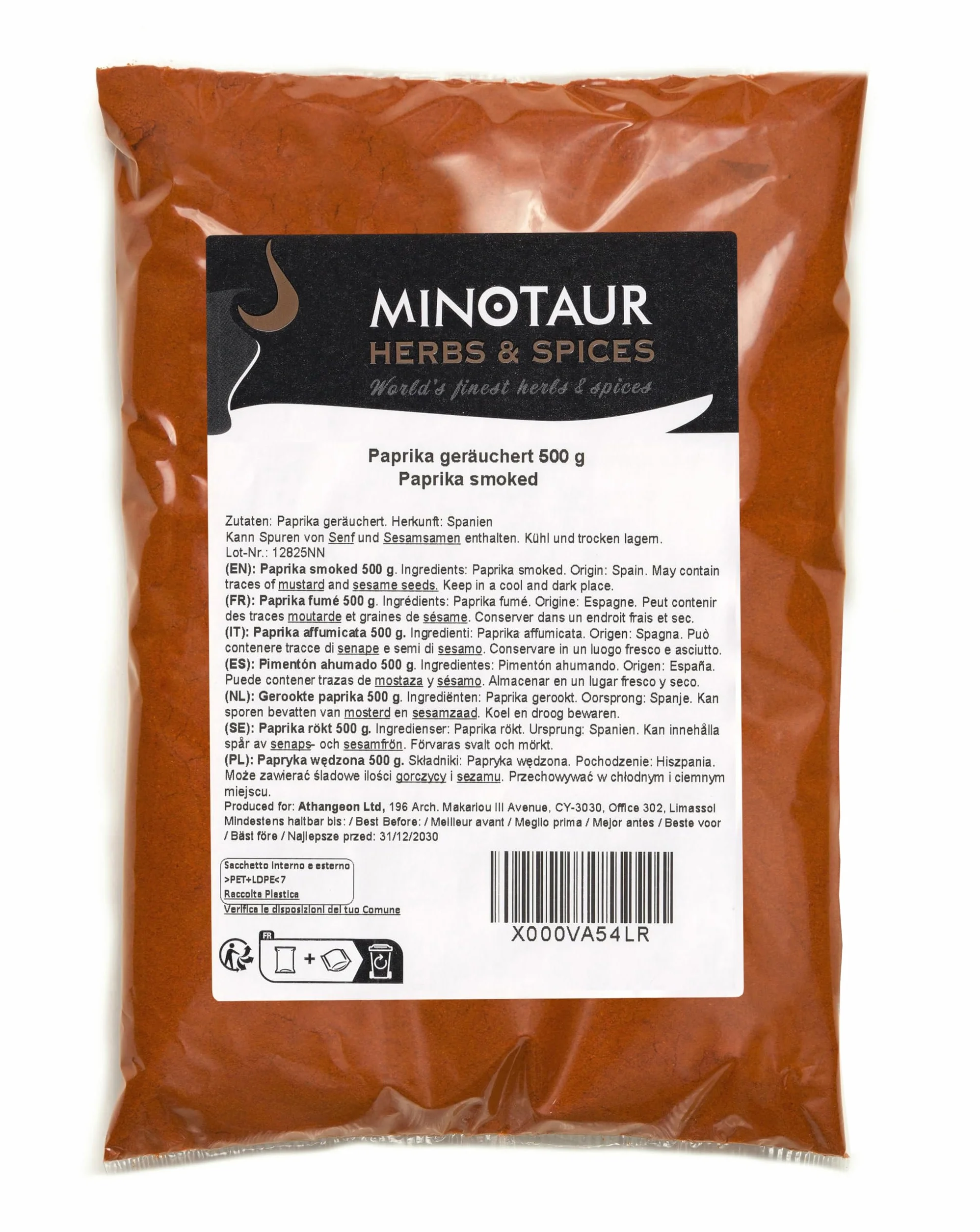 Minotaur Spices | Paprika fumé | 2 x 500 g (1 Kg) Paprika fumé en poudre