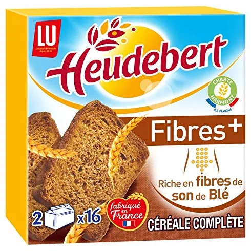 LU HEUDEBERT - Heudebert Biscotte Fibre Plus 280G - Quatre Articles