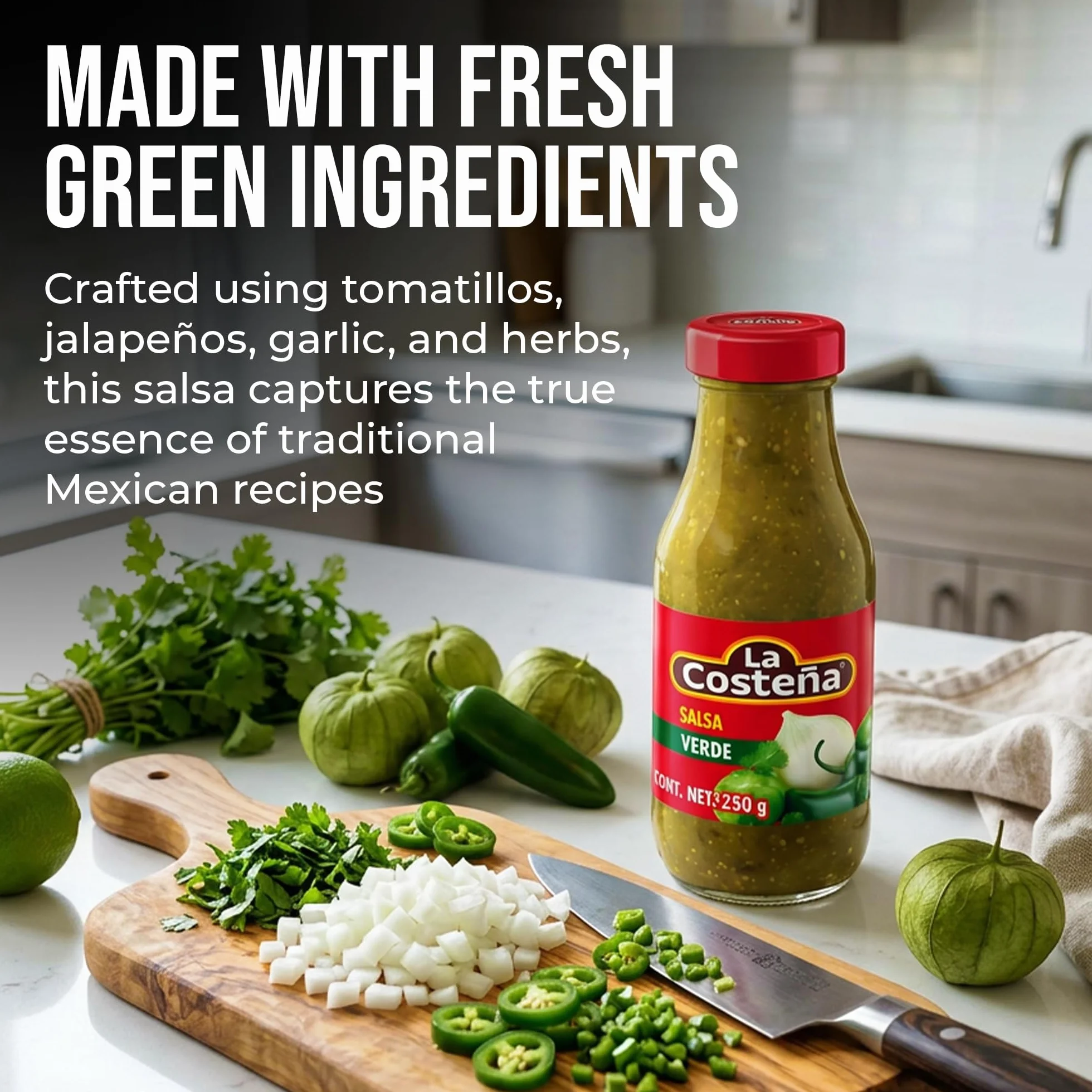 La Costena Salsa Verde 250 g – Sauce Salsa Verde mexicaine – Lot de 2