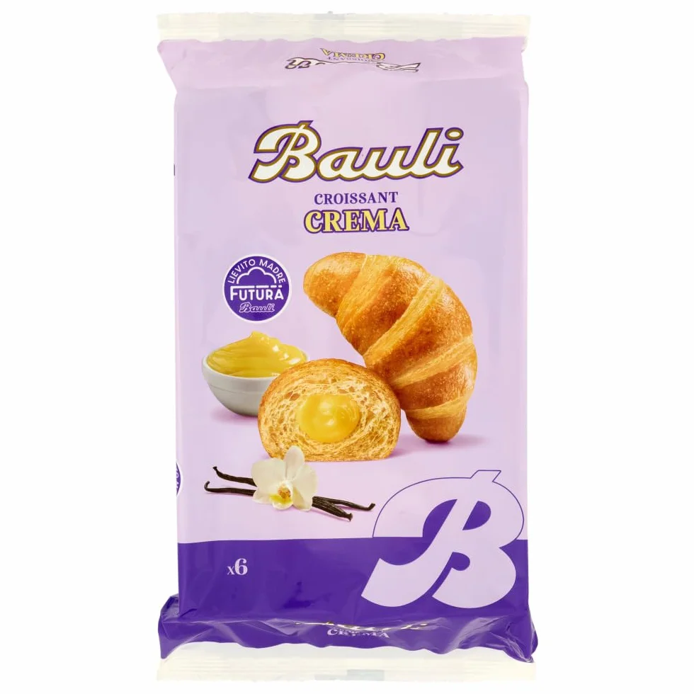 Italian Gourmet Assortiment Croissants Bauli – 6 Parfums (Abricot, Cerise, Chocolat, Crème Vanille, Pistache, Classique) – Goûter & Petit Déjeuner – Lot Mixte Moelleux + Italian Gourmet Polpa