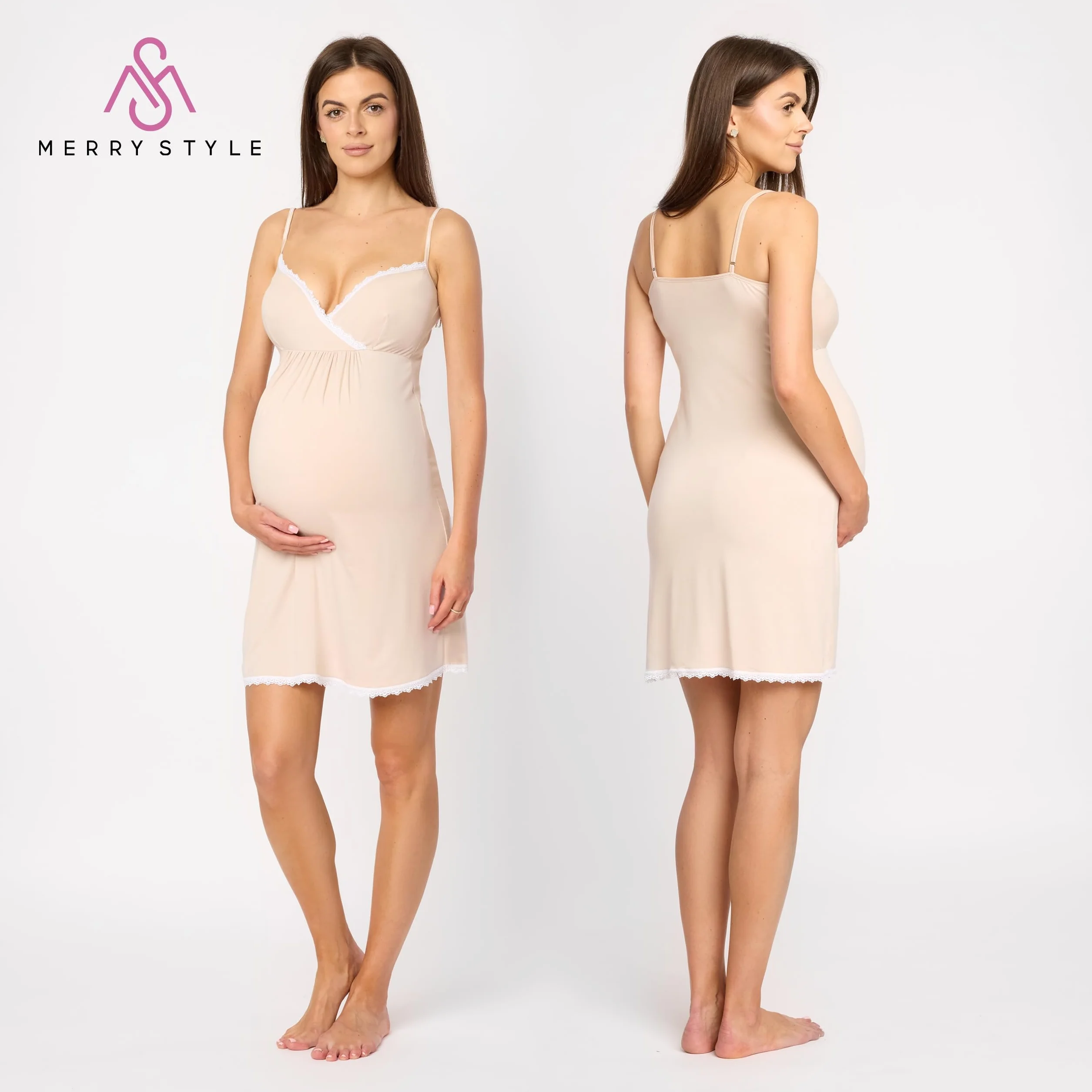 Robe de Grossesse en Viscose élastique Respirant Doux Merry Style