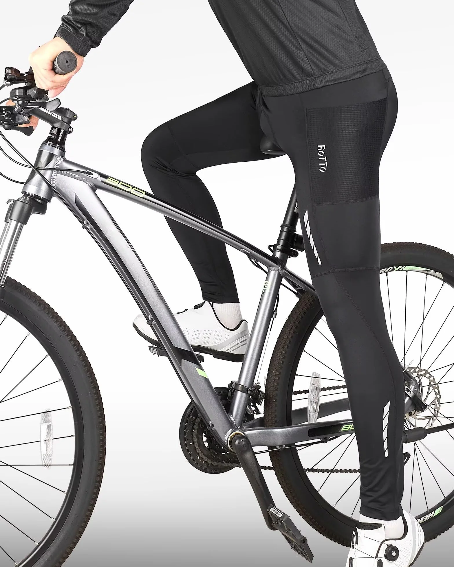 ROTTO Pantalons Cyclisme Homme Hiver Bicyclette Collants Coussin Silicone 3D