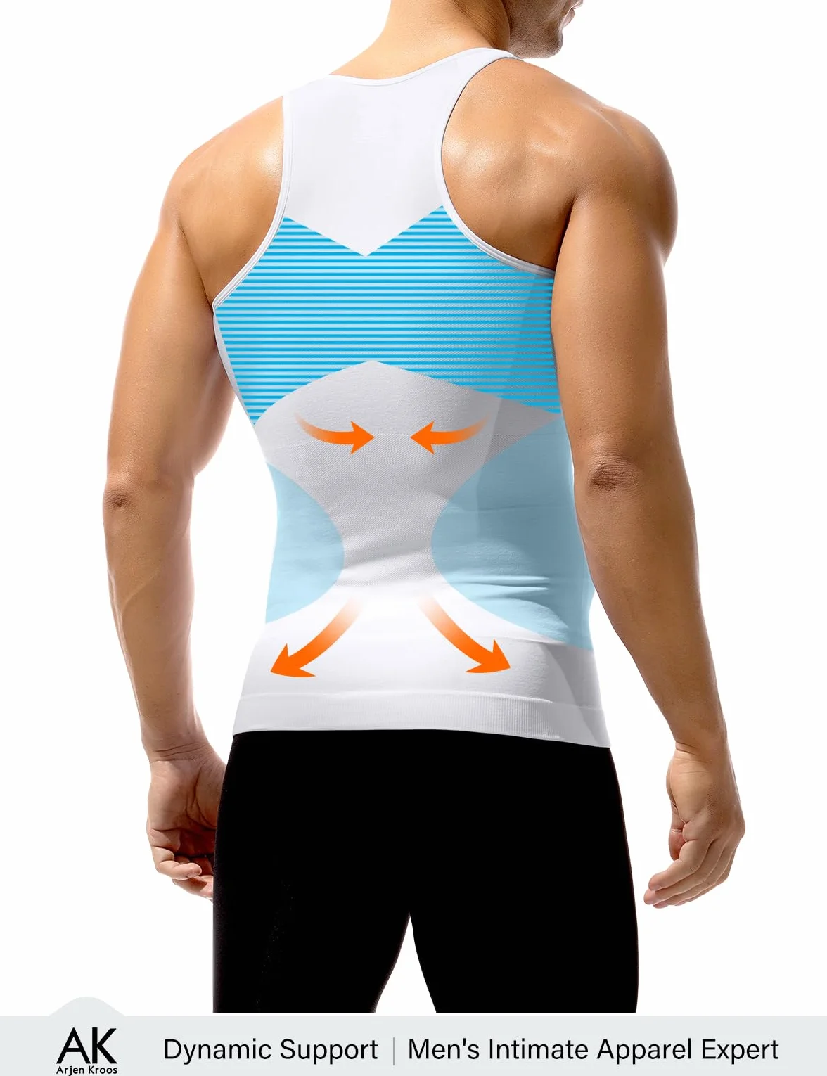 Arjen Kroos Débardeur Compression Homme Maillot de Corps Gilet de Sport sans Manche Gaine Ventre Plat Body Shaper