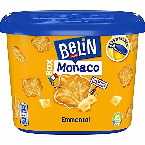 BELIN - Crakers Box Monaco Emmental 205G - Lot De 4 - Vendu Par Lot