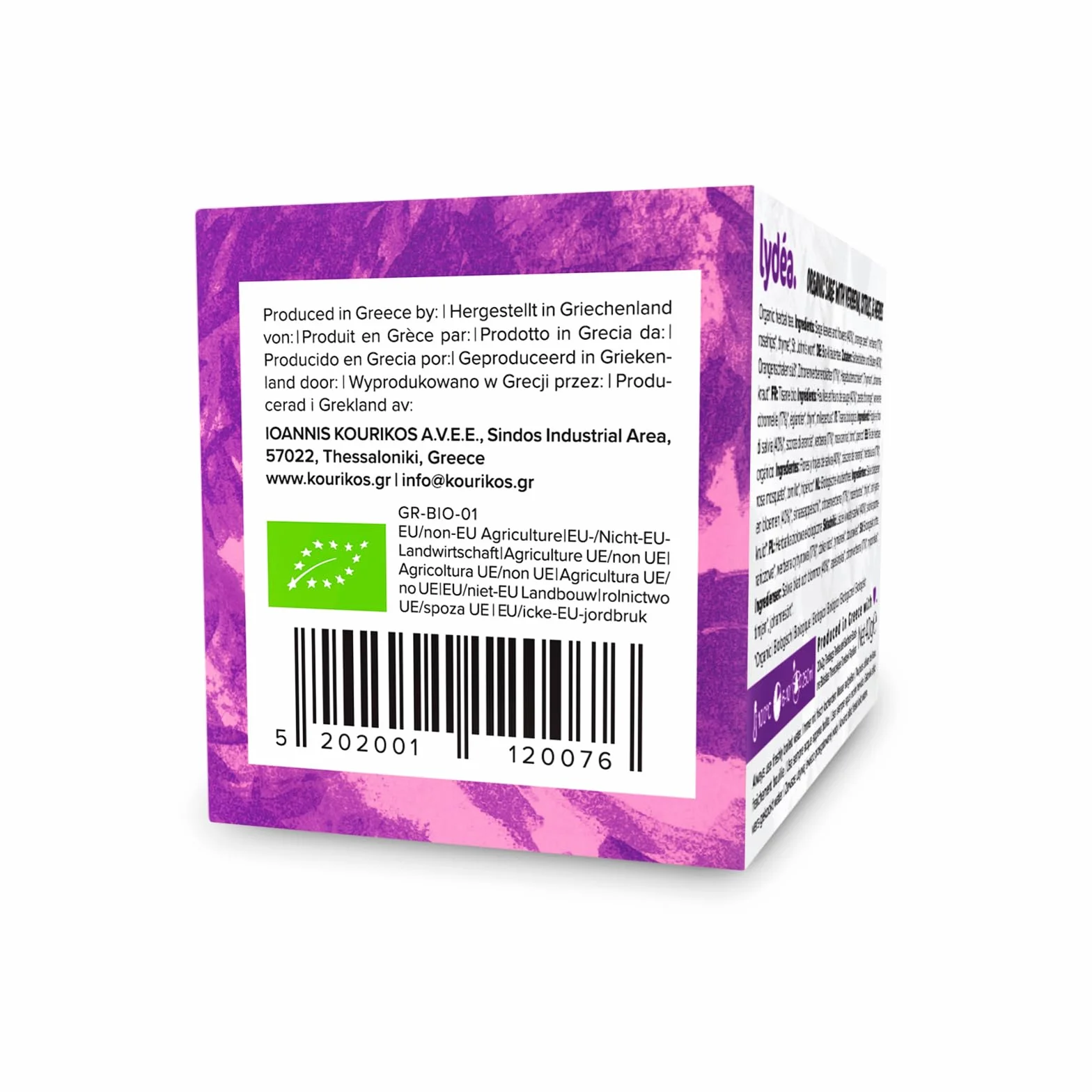 Lydea Tisane bio, sauge avec verveine, agrumes et herbes, 60 pyramides, lot de 3 [3 x 20 pyramides]
