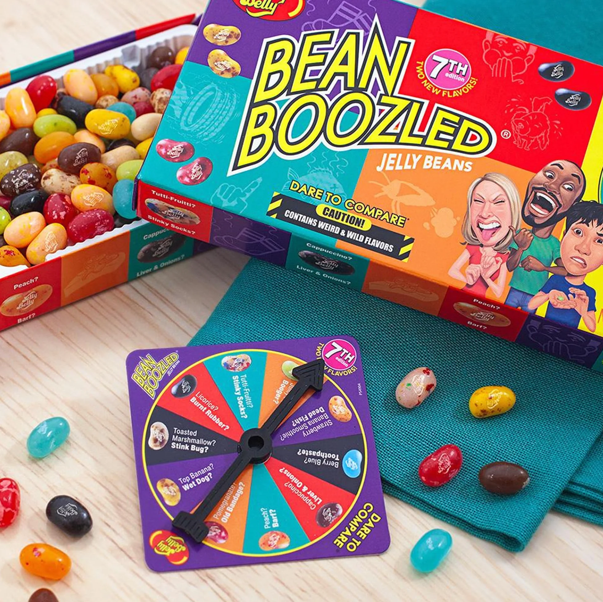 Jelly Belly Bean Boozled 100g Roue – Bonbon Americain Défi Goûts Bizarres Jelly Beans Challenge Jeu Amusant Extrême