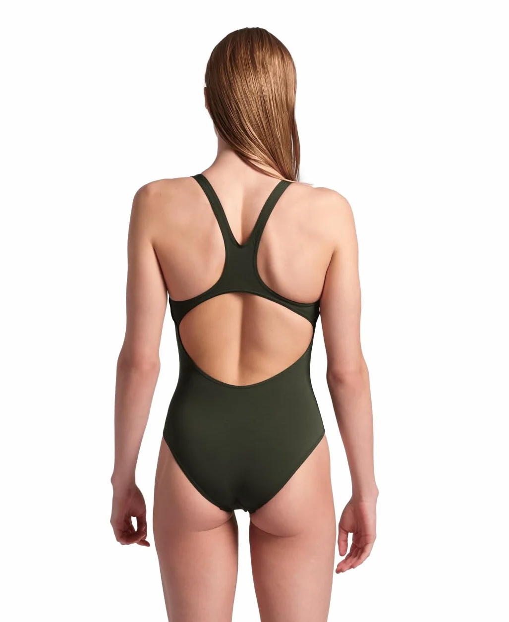 Arena Solid Swim Pro Team Maillot de Bain une Pièce Femme, Séchage Rapide, Tissu MaxLife Eco, Résistance au Chlore, Protection UV UPF 50+