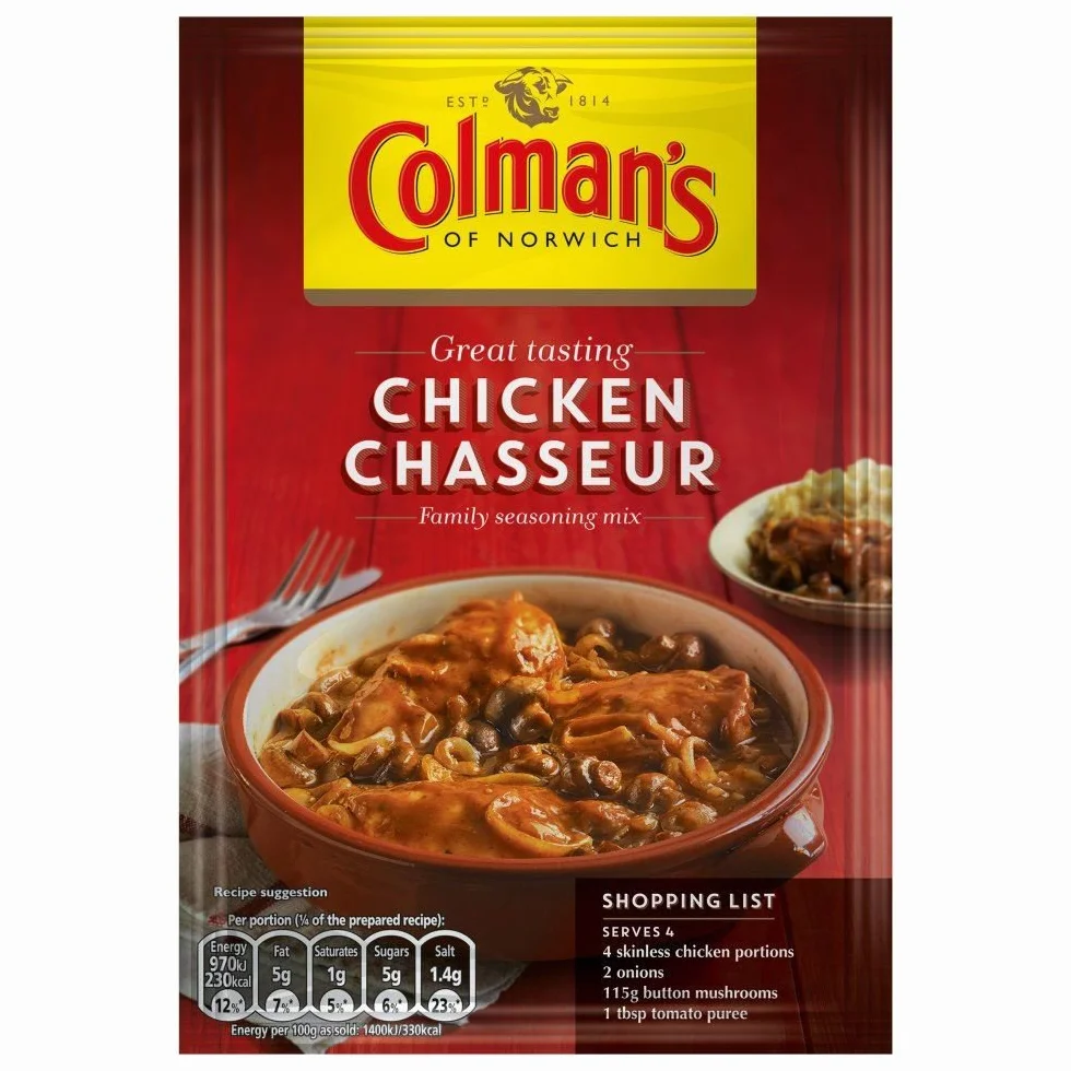 Colman's - Mélange pour poulet chasseur - lot de 8 sachets de 43 g