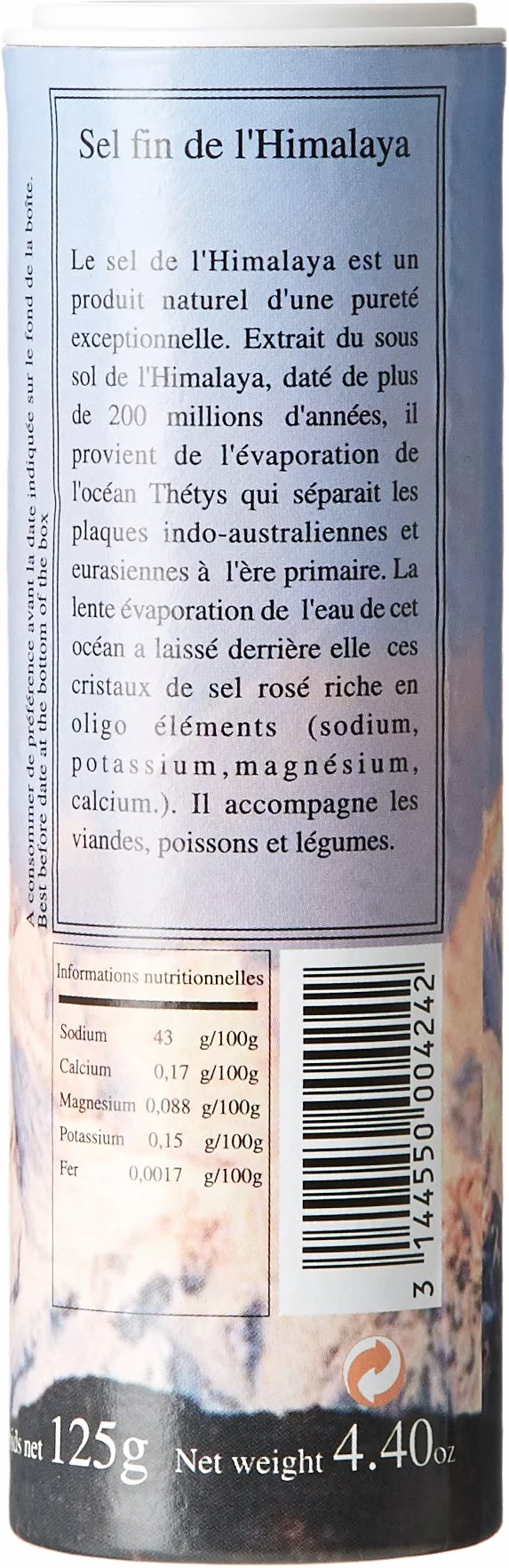 ERIC BUR Sel Rose de l'Himalaya Fin Moulu 125 g