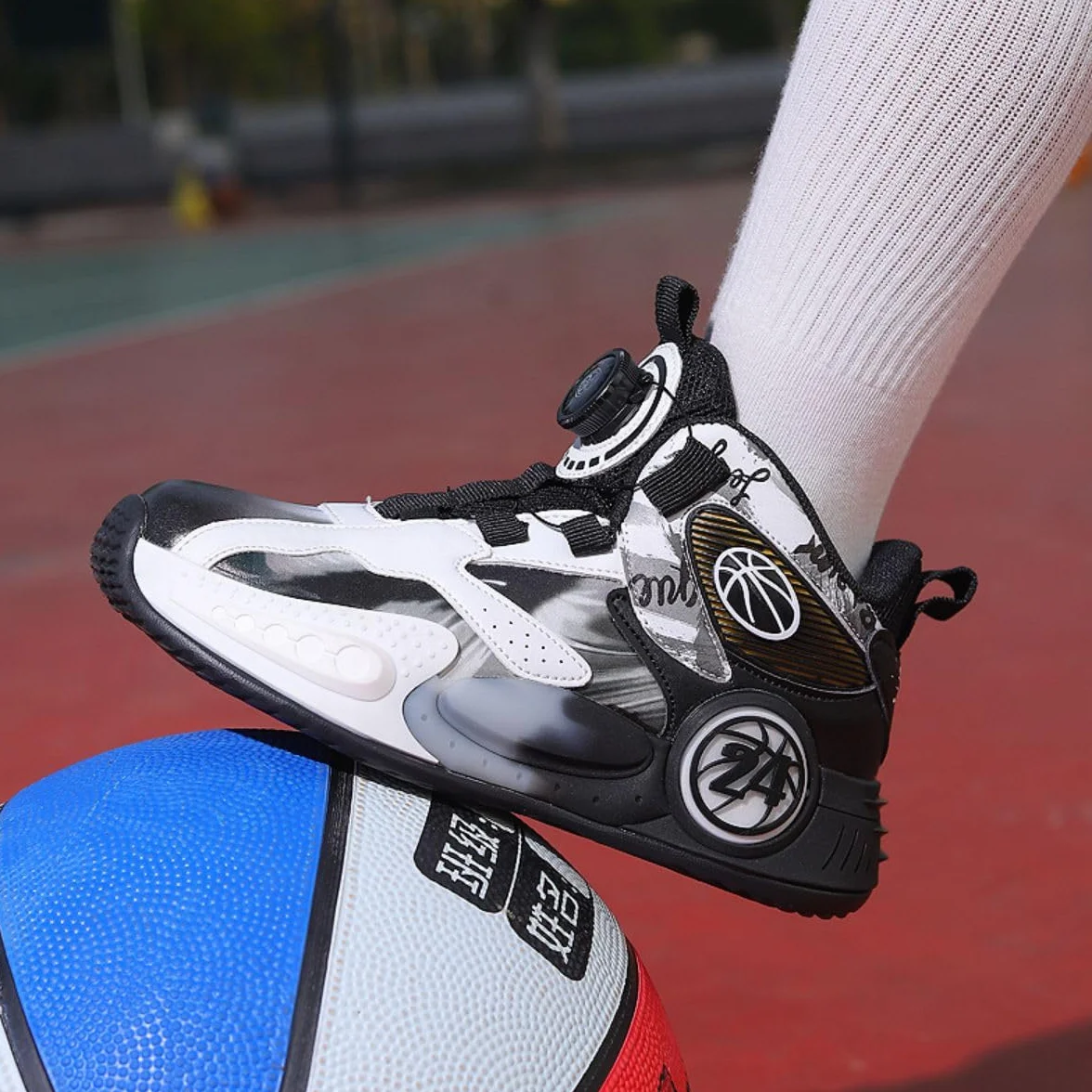 Chaussures de Basket-Ball Enfants Garçons Filles Sport Course Athlétique