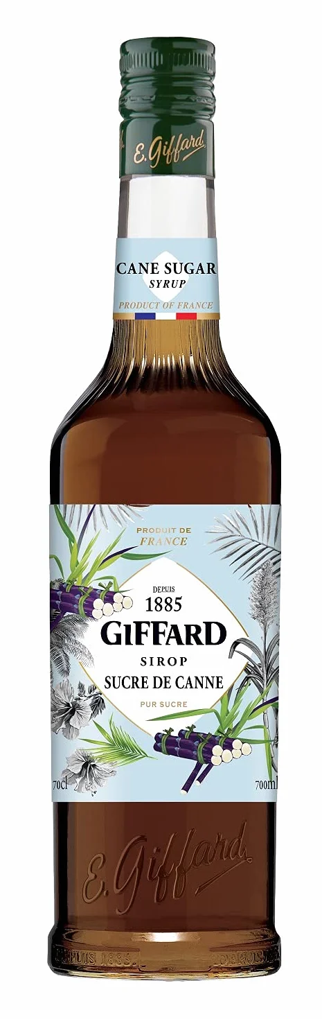 Giffard - Sirop Sucre de Canne Brun - Recette Française - Sucré Naturellement - ​70 Cl, 700 ml (Lot de 1)
