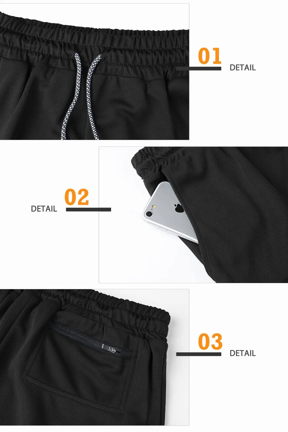 Superora Shorts d'Entraînement Sport Fitness Homme 2-in-1 Double Couche