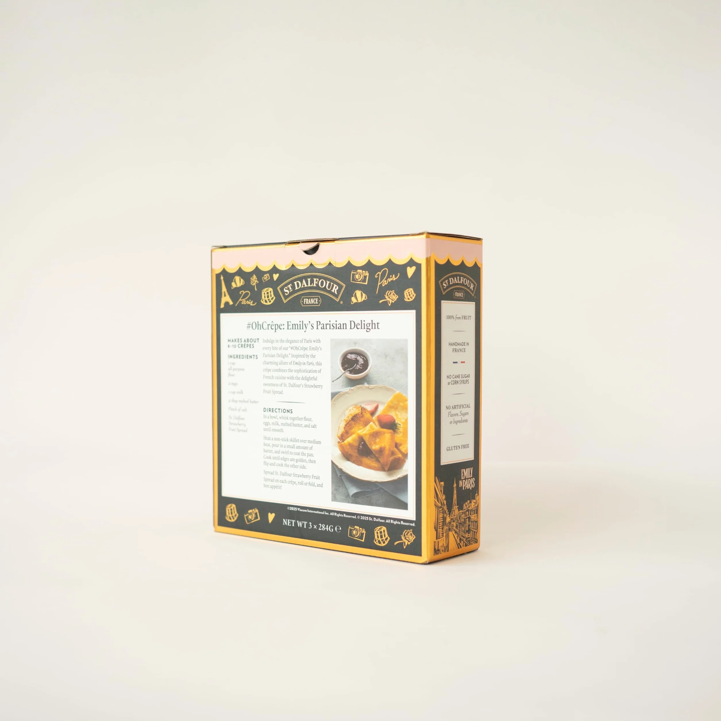 St Dalfour Emily in Paris Confiture d'orange-gingembre, 284g, Lot de 3, sans sucre ajouté, 100% fruits