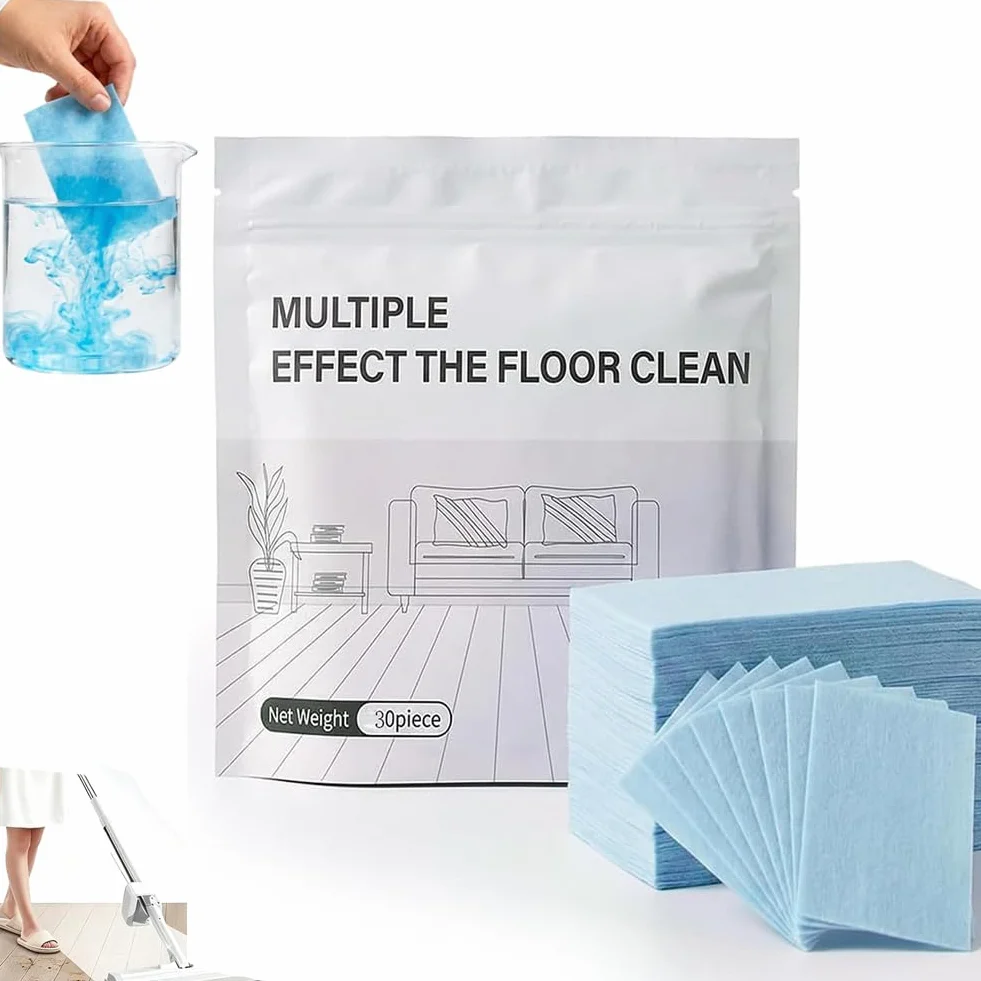 30PCS Multi-Effect Floor Clean Tablets,Floor Cleaning Tablets Multi-surface Cleaner,Tablettes Parfumées Puissantes,Solution de Nettoyage pour Serpillière,Nettoyant Pour Serpillière Et Sols