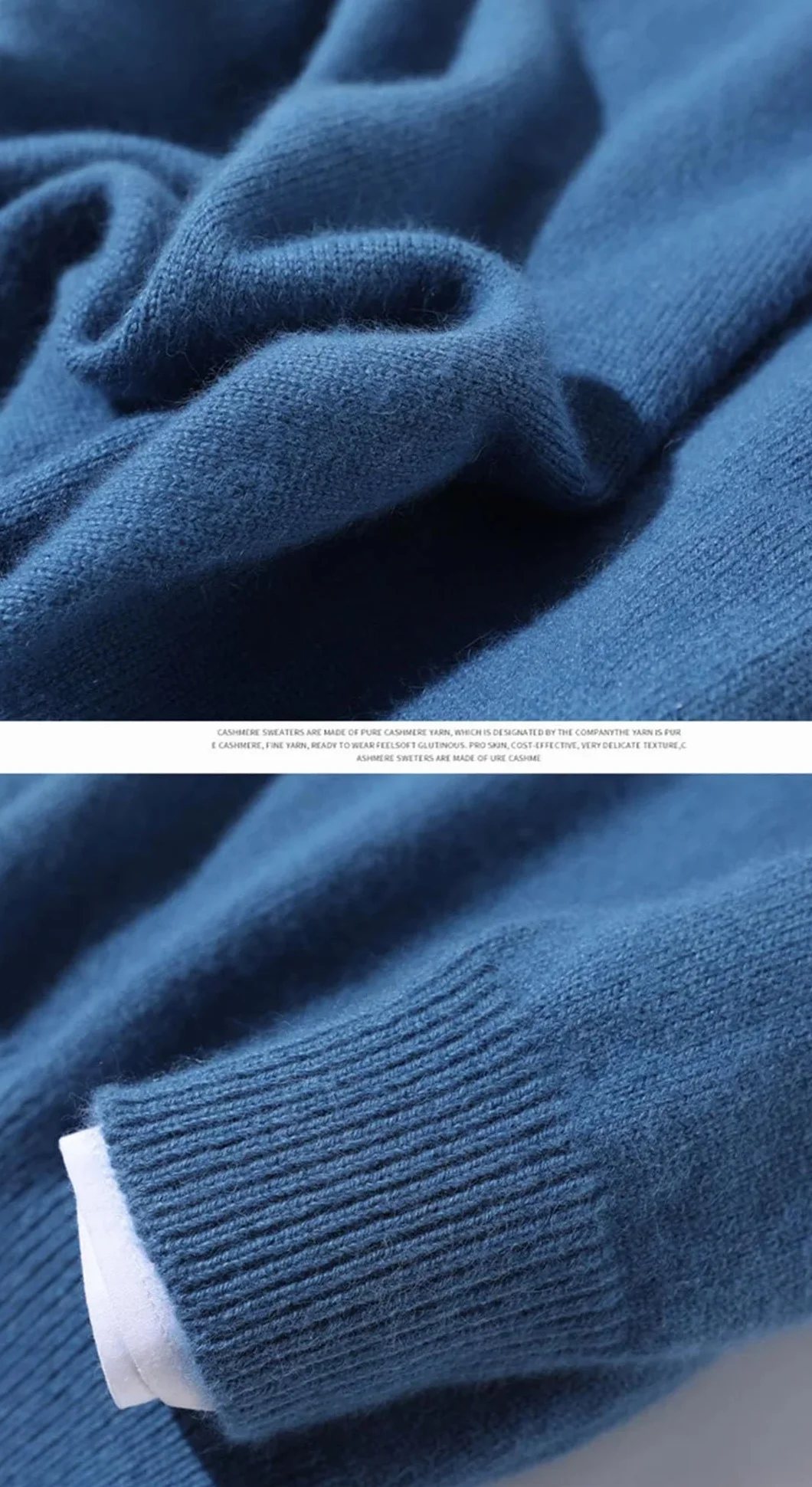 Pull en Cachemire à Col en V pour Hommes Tricoté Décontracté