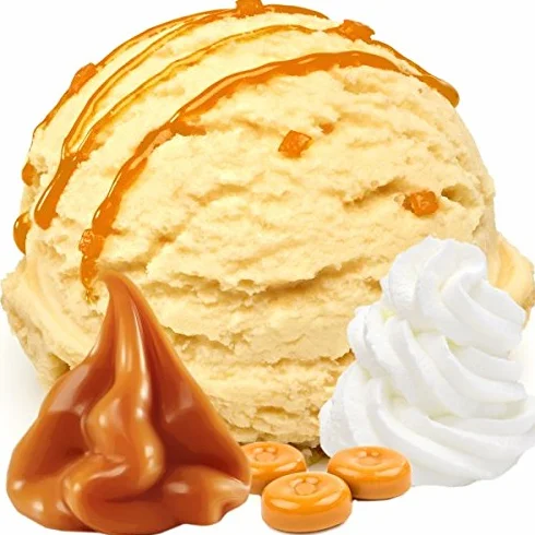 Saveur Caramel à la crème caramélisée 1 Kg Gino Gelati Ice Powder Poudre de glace molle pour votre sorbetière