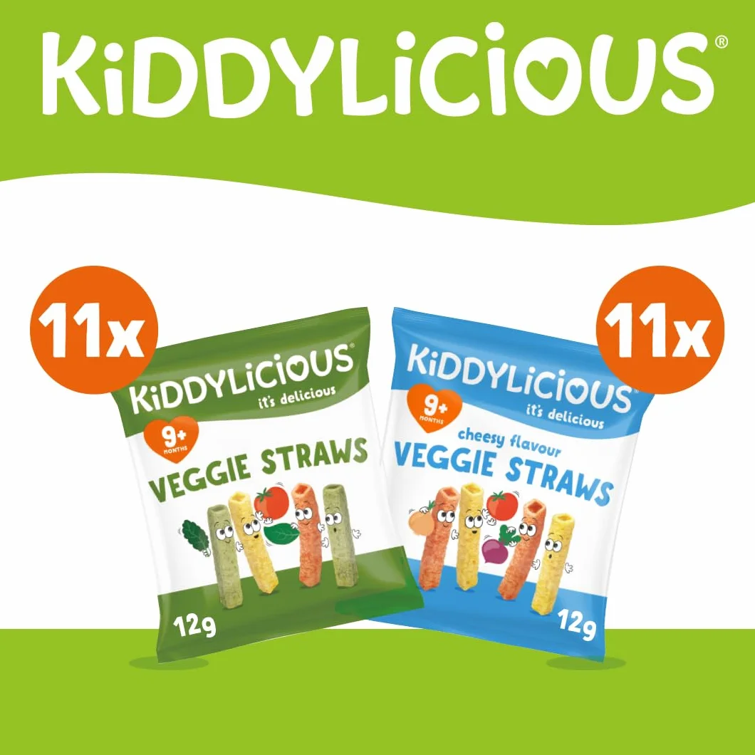 Kiddylicious Veggie Straws Paquet Assortiment 22x12g 264g