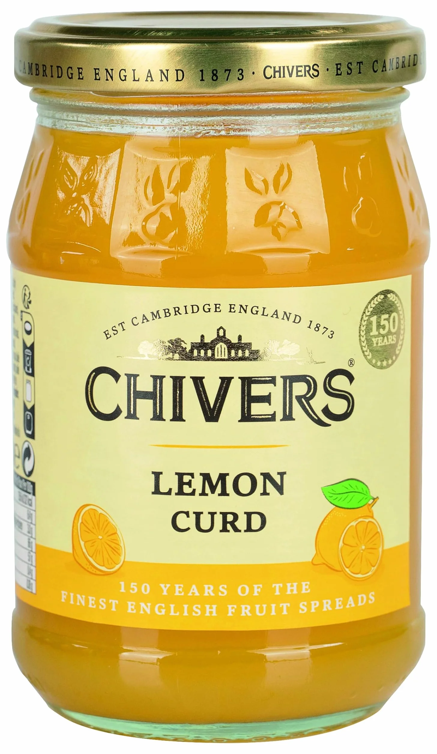 Chivers Lemon Curd Lot de 6 confitures anglaises authentiques pour les amateurs de citrons sucrés Idéal pour le petit déjeuner 320 g
